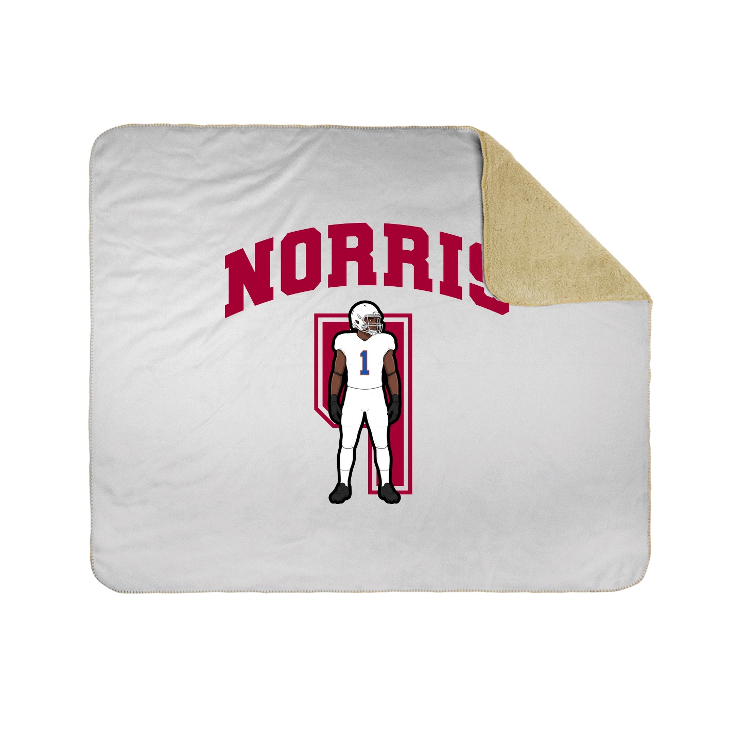 Throw Blanket — Number in White