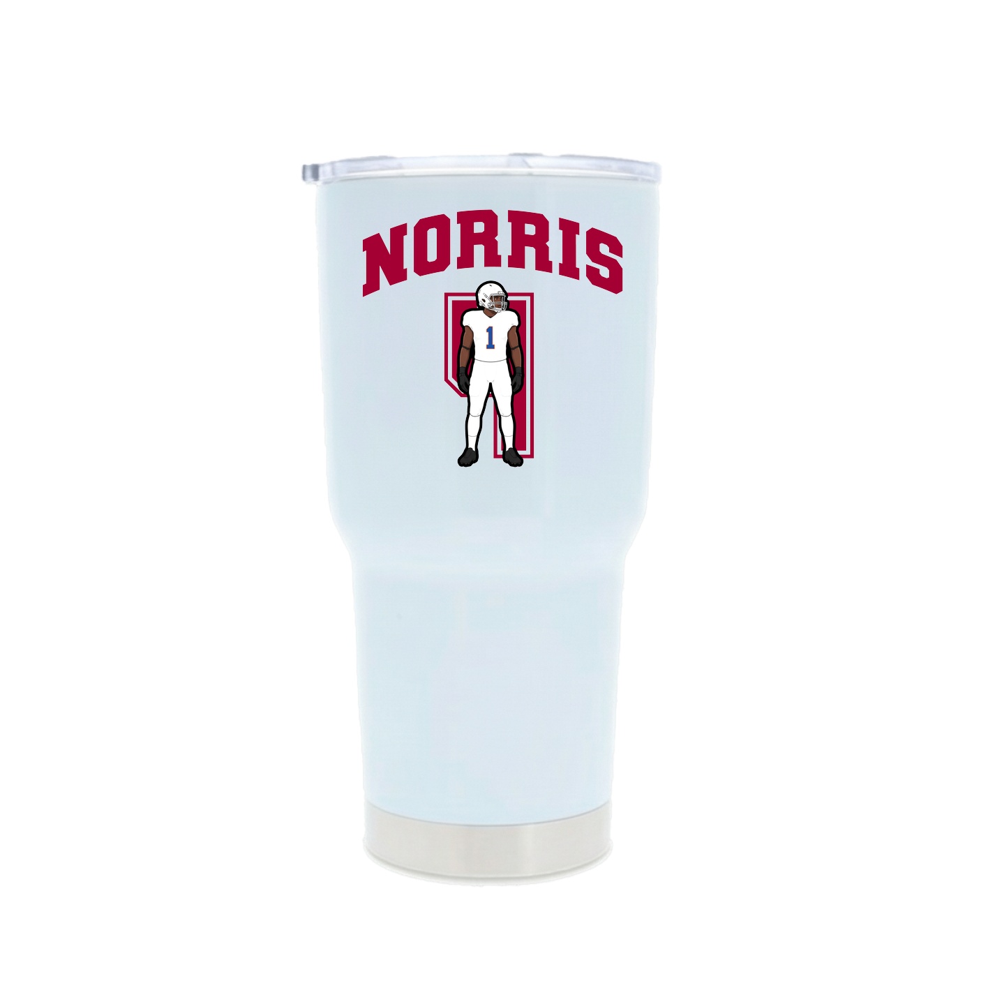 30oz Stainless Steel Tumbler — Number in White