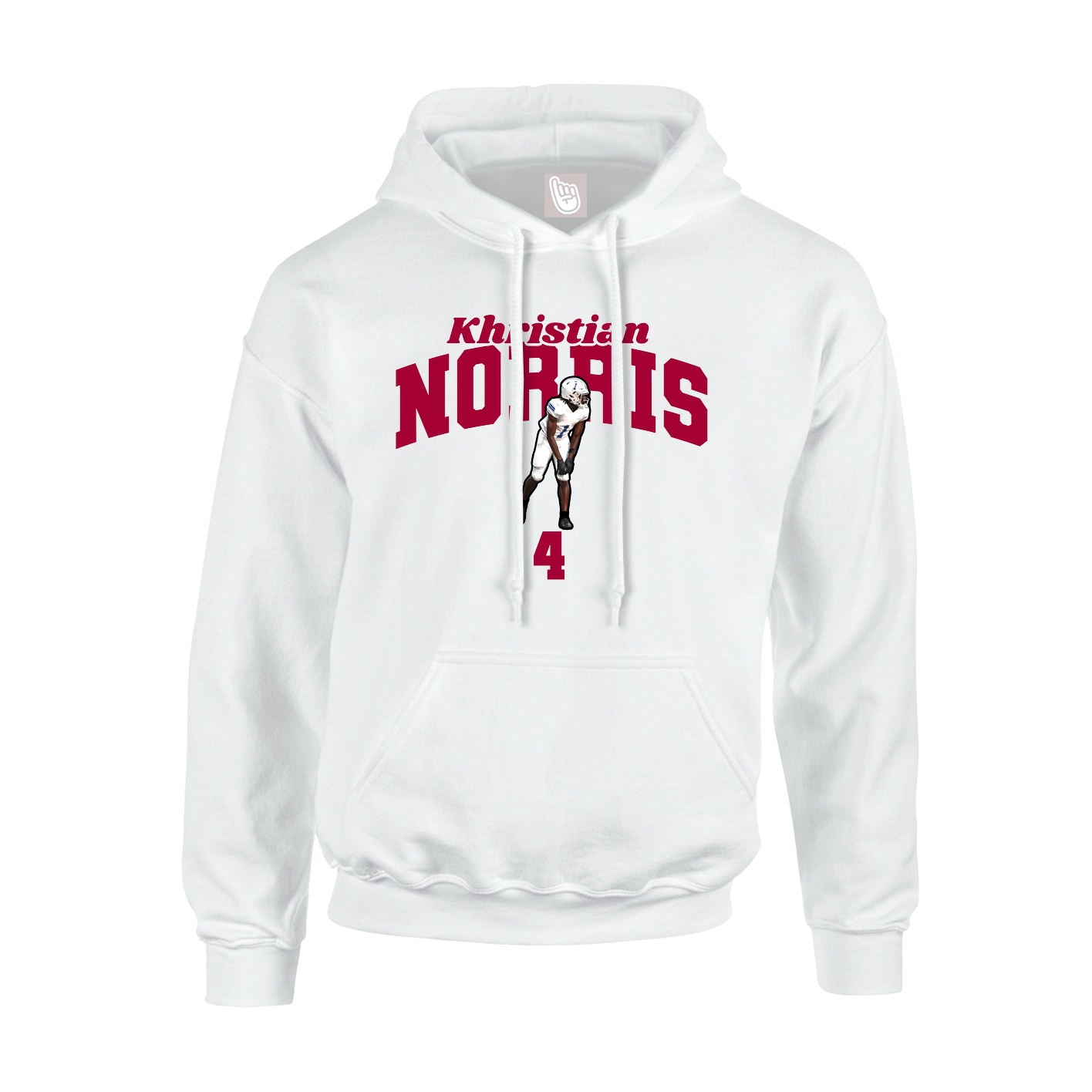 Youth Hoodie — Signature Arch in White