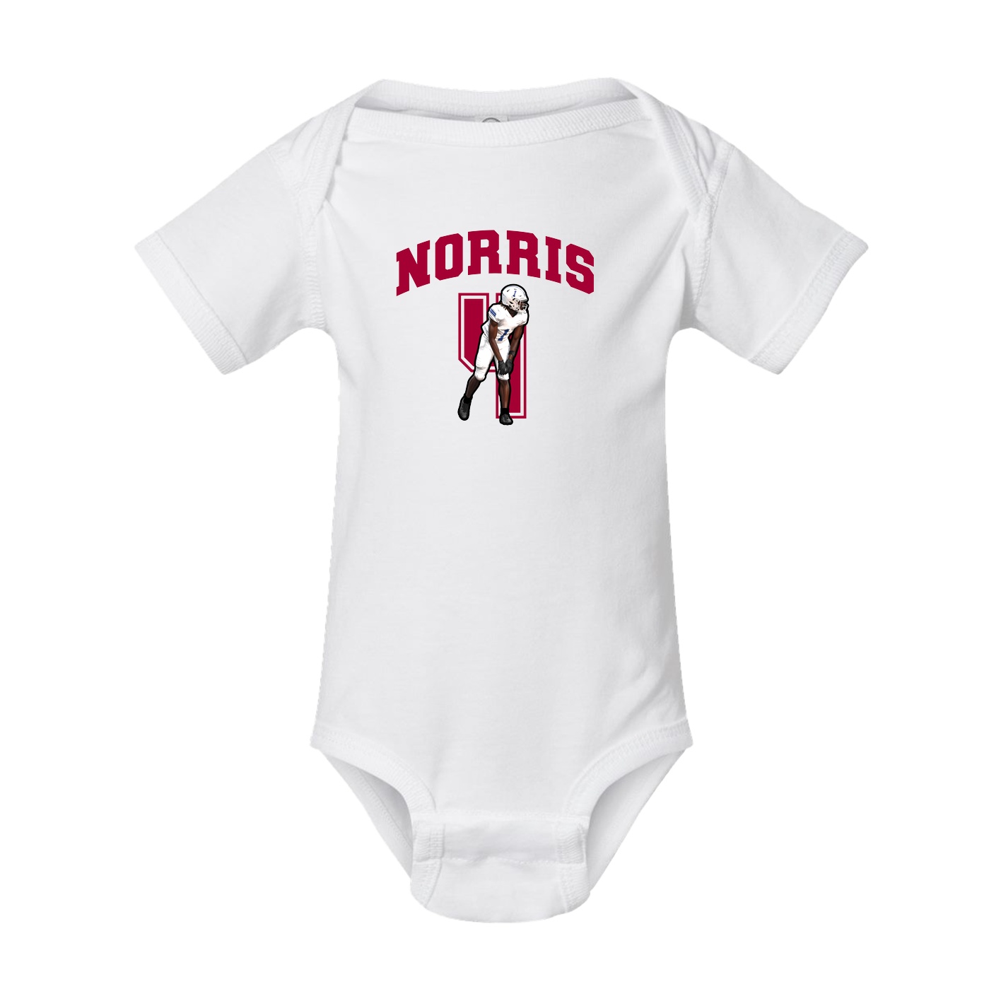 Baby Onesie — Number in White