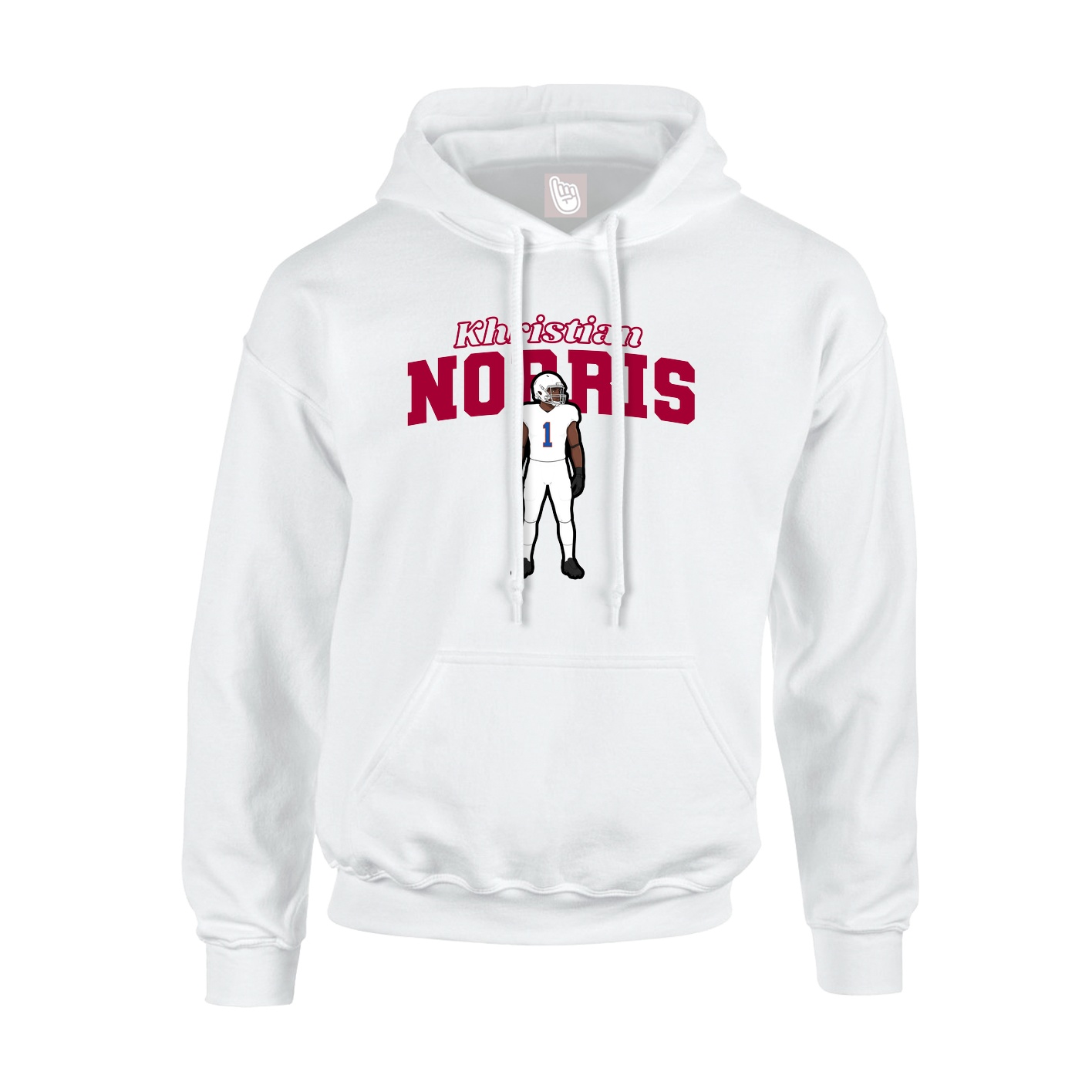 Hoodie — Name Arch in White
