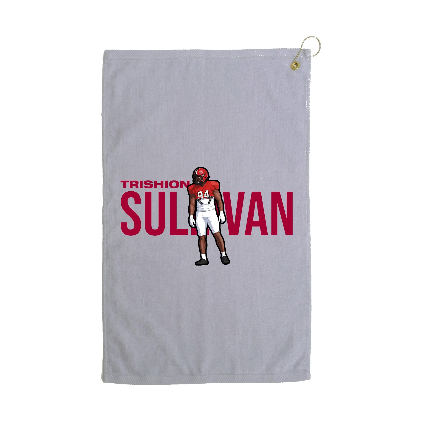 Golf Towel — Player Name in Grey