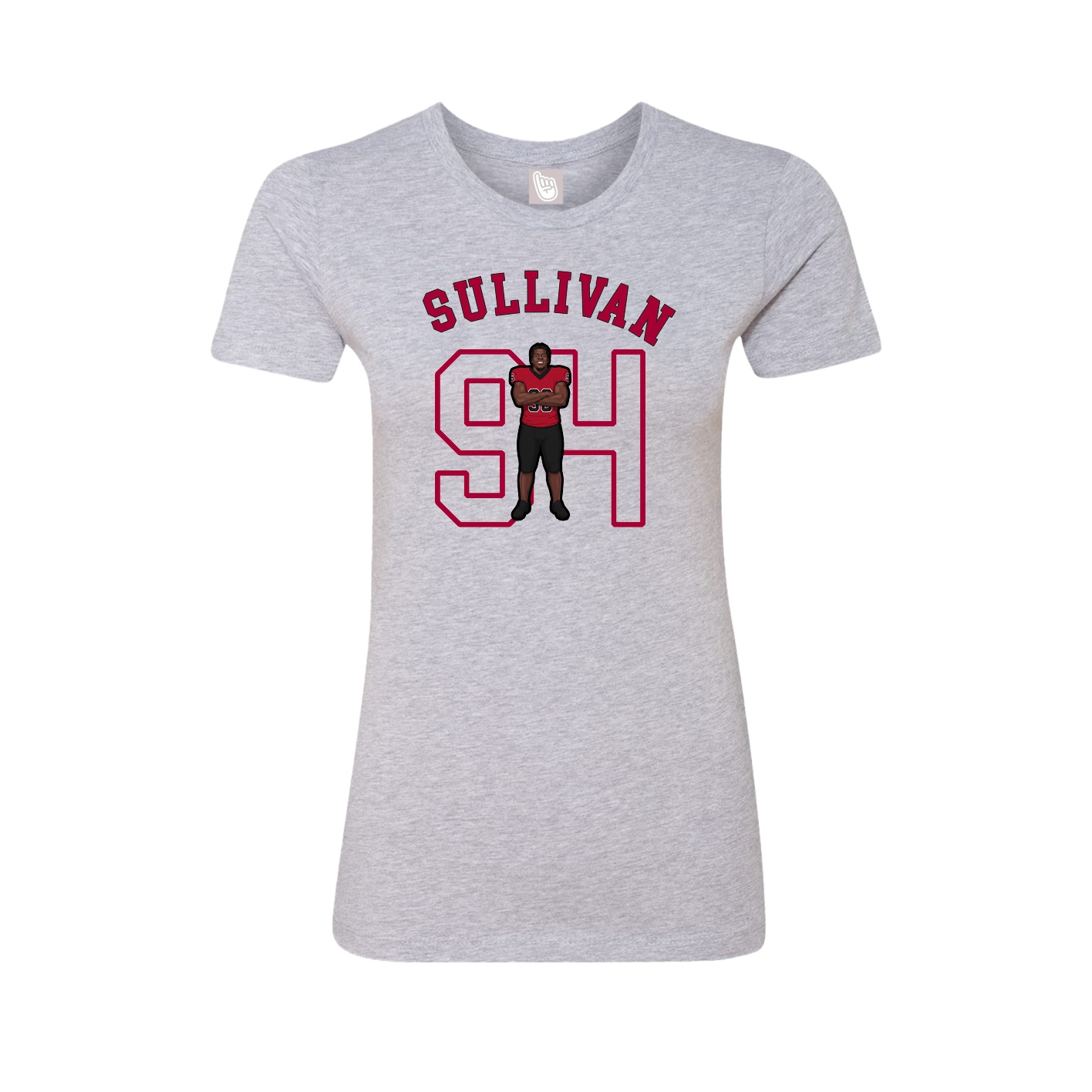 Fitted Women's Tee — Shirsey Arch in Grey