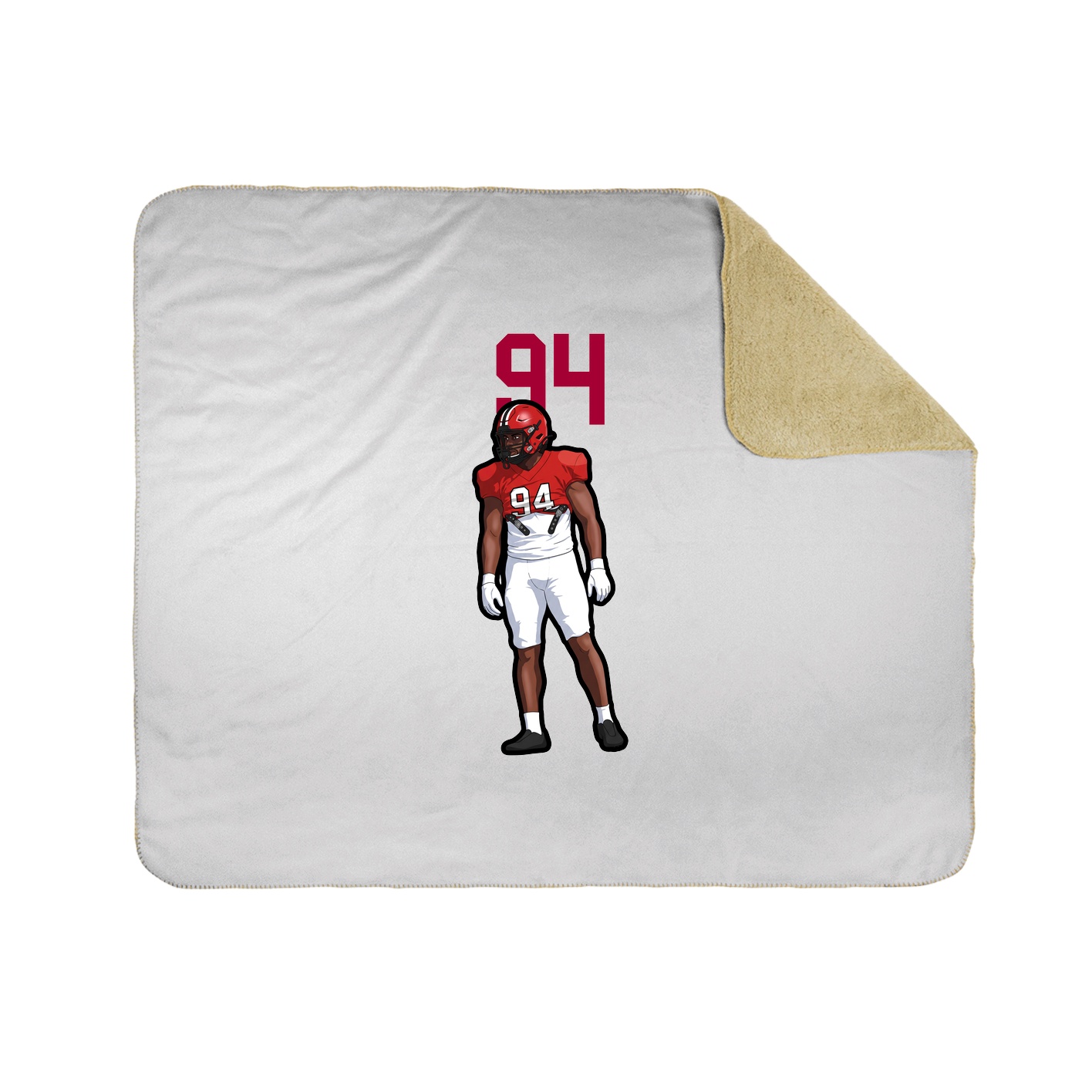 Throw Blanket — Number Top in White