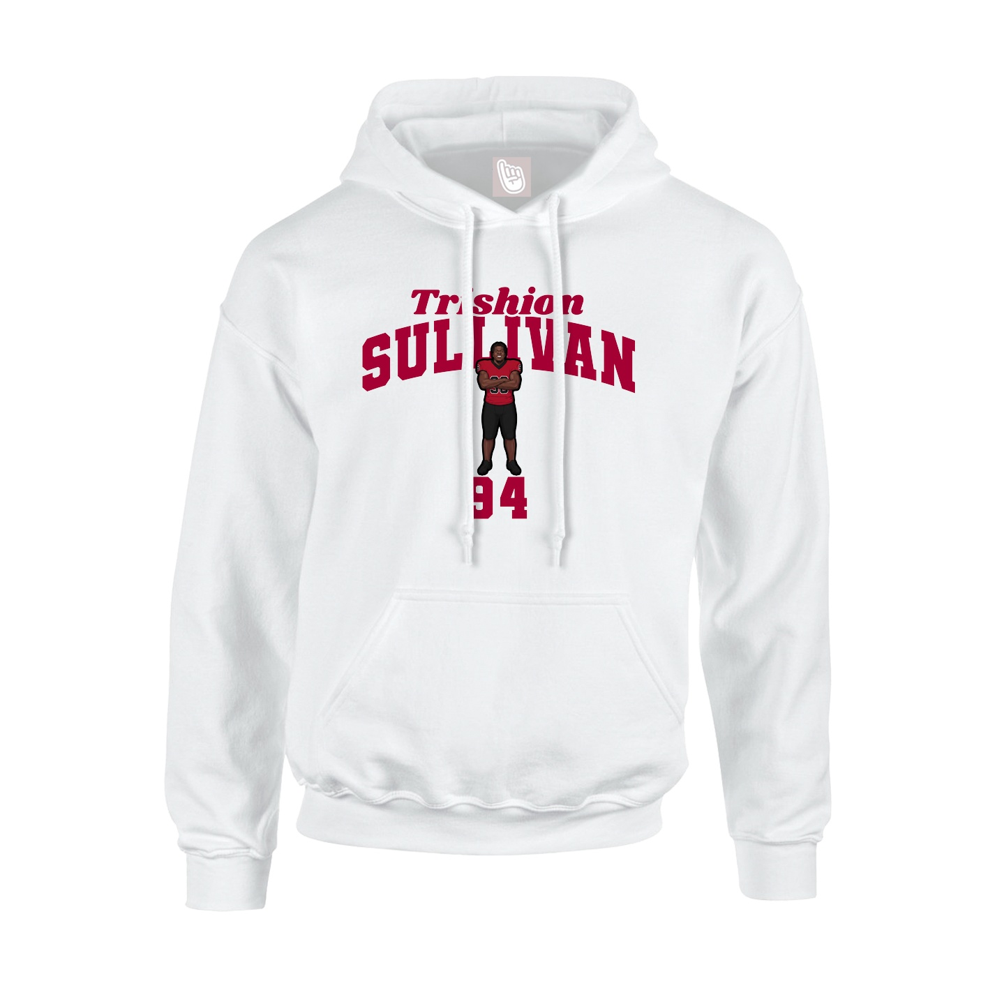 Hoodie — Signature Arch in White
