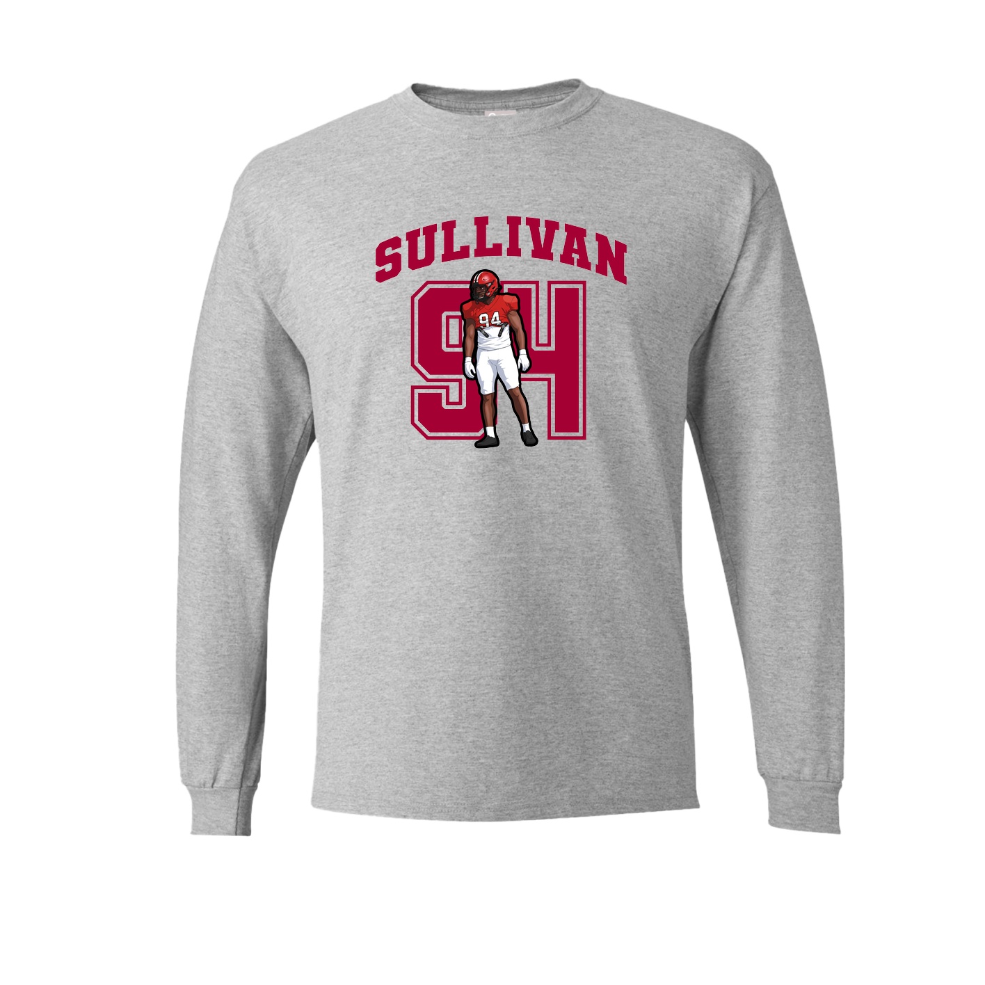 Long Sleeve Tee — Number in Grey