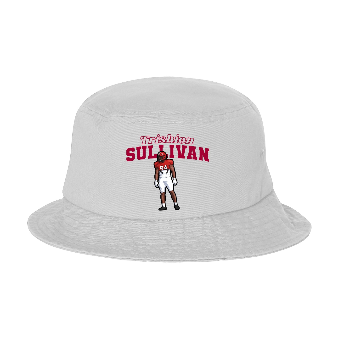 Bucket Cap — Name Arch in White