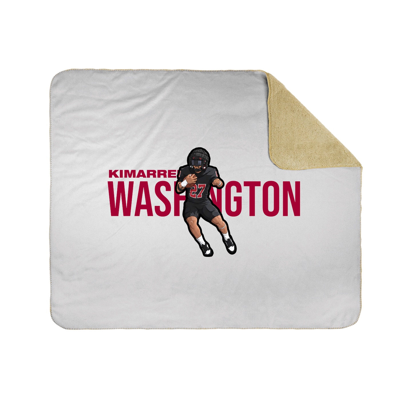 Throw Blanket — Player Name in White