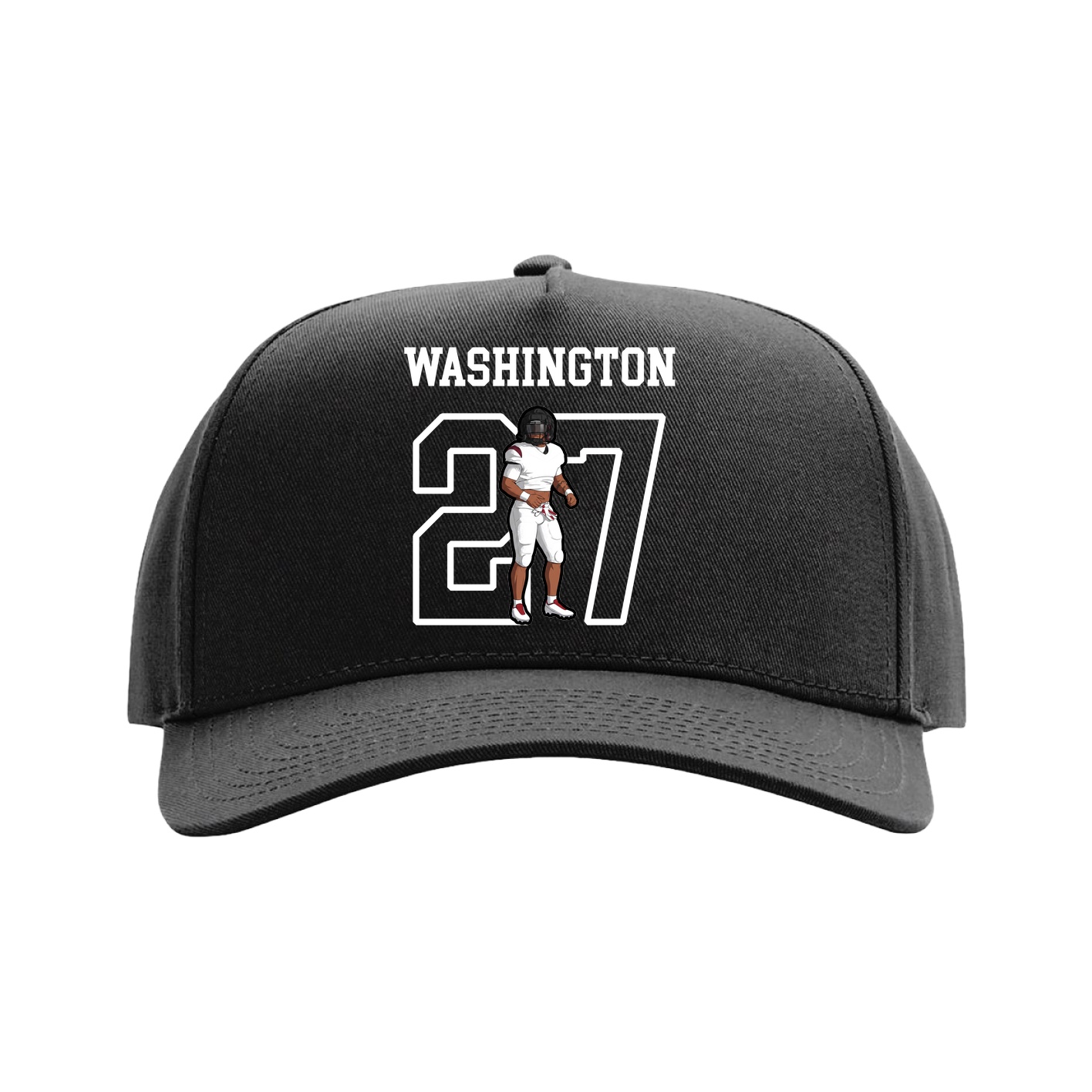 Full Fabric Five-Panel Champ Cap — Shirsey in Black