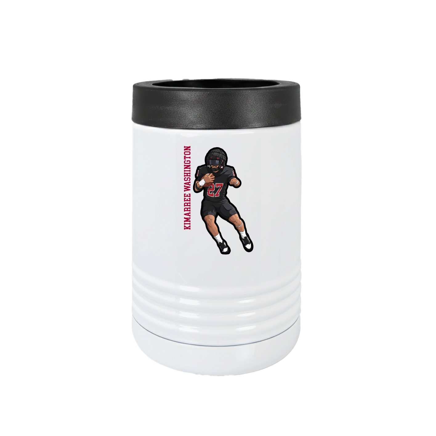 Beverage Holder — Name Vertical in White