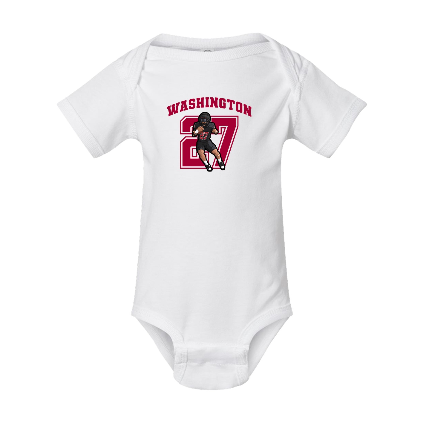 Baby Onesie — Number in White