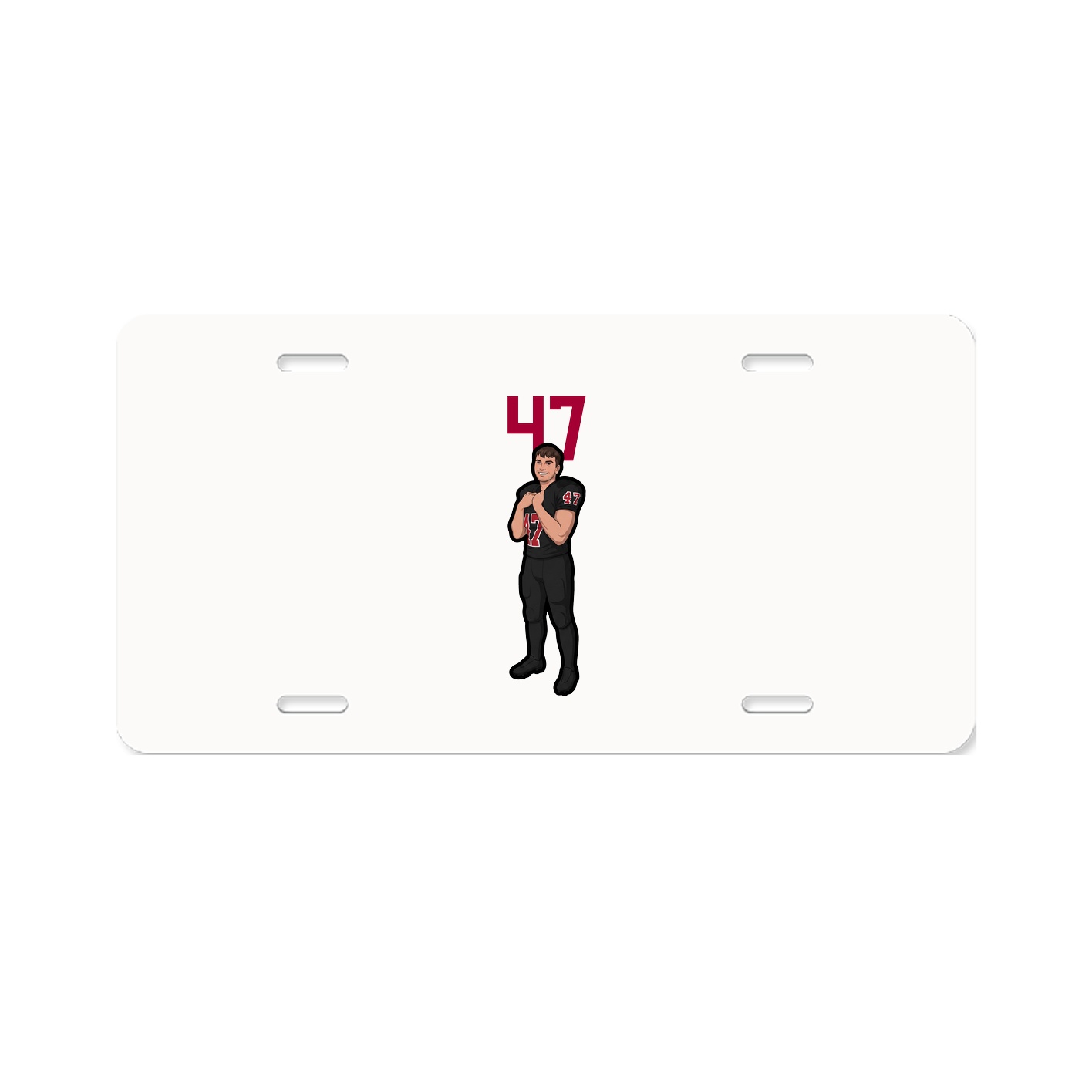 License Plate — Number Top in Classic