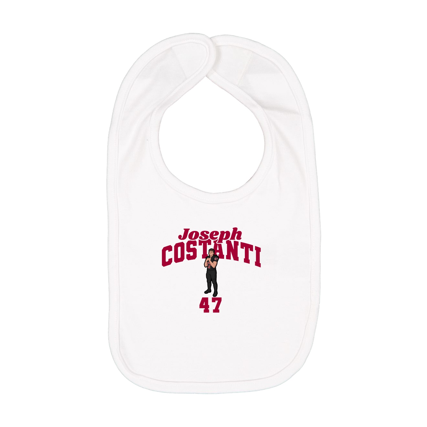 Infant Bib — Signature Arch in White