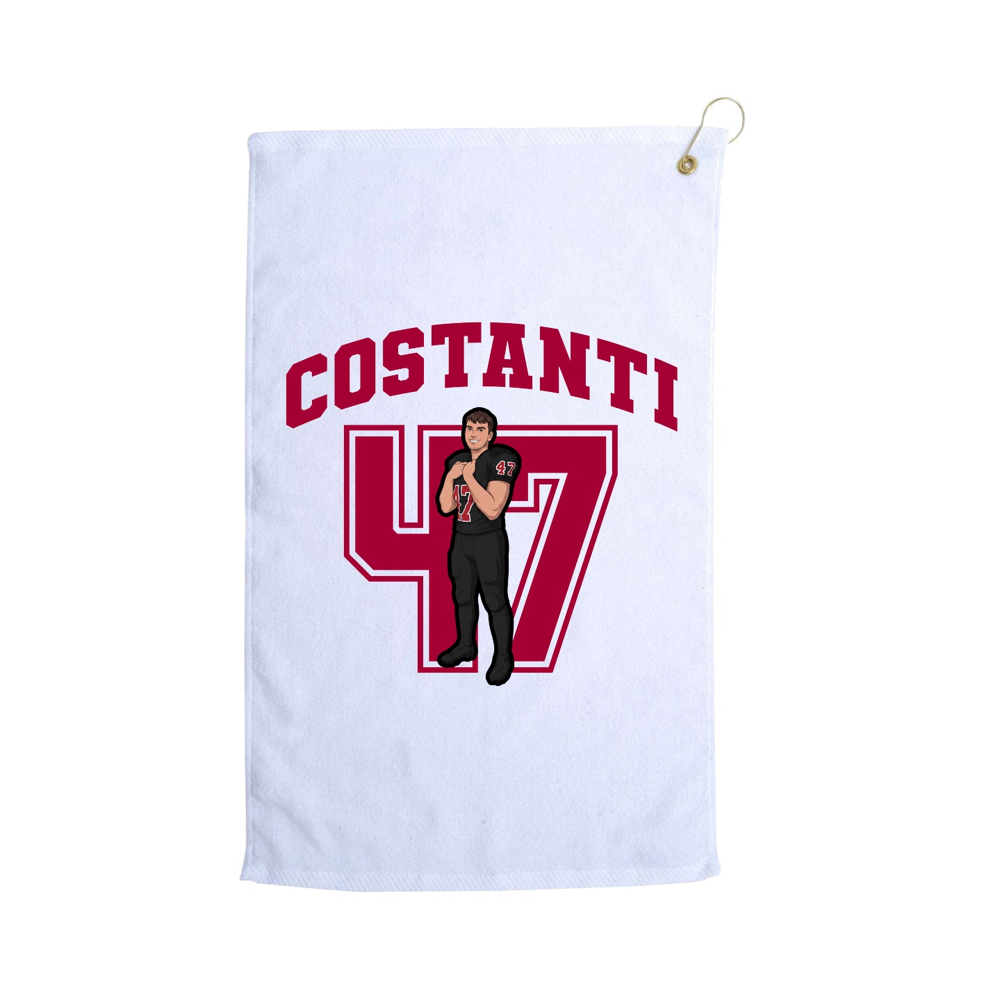 Golf Towel — Number in White