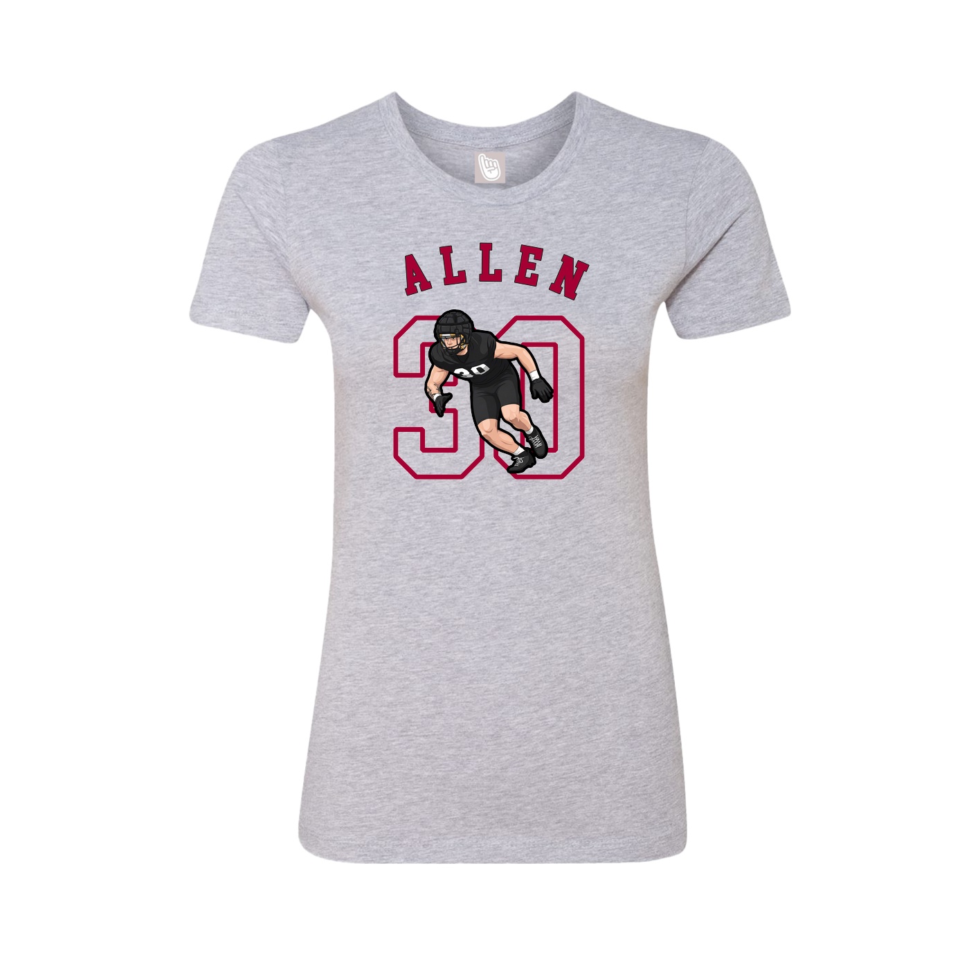 Fitted Women's Tee — Shirsey Arch in Grey