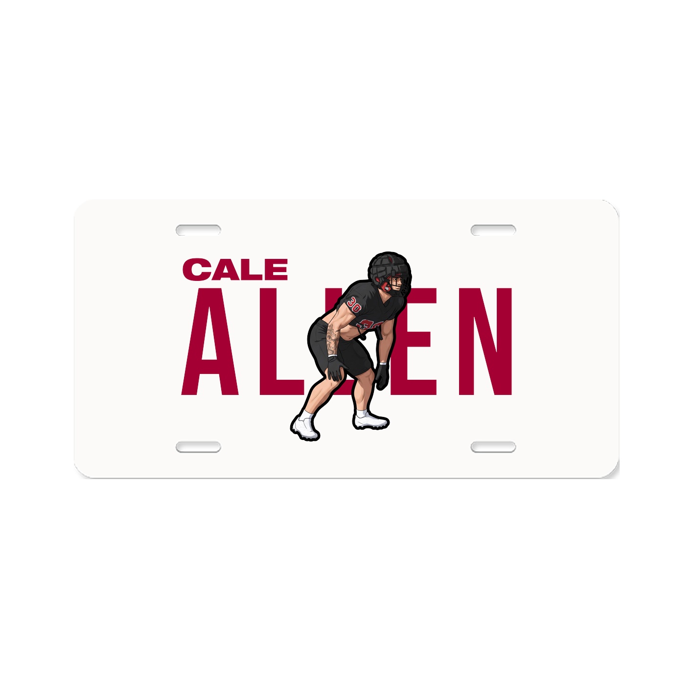 License Plate — Player Name in Classic