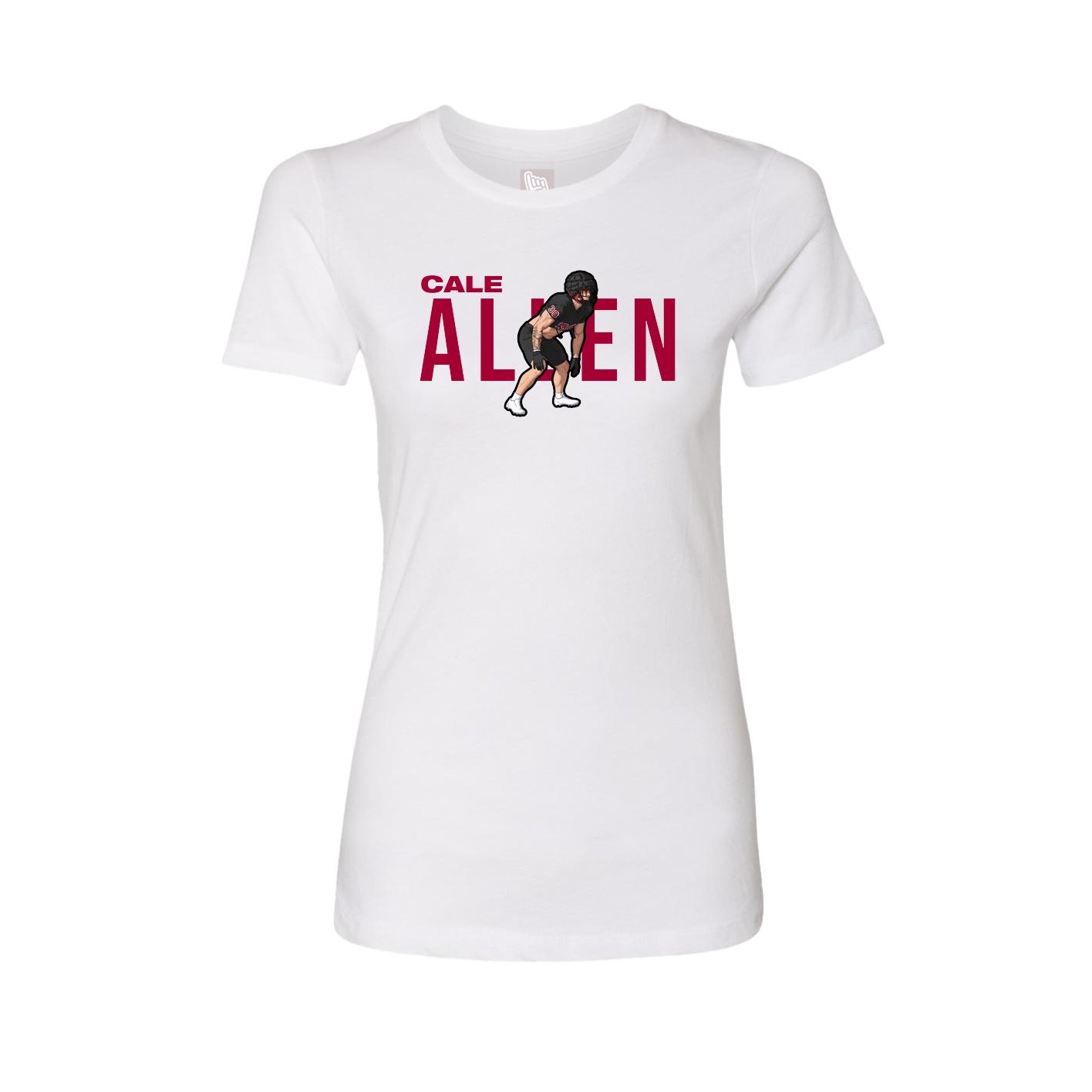Fitted Women's Tee — Player Name in White