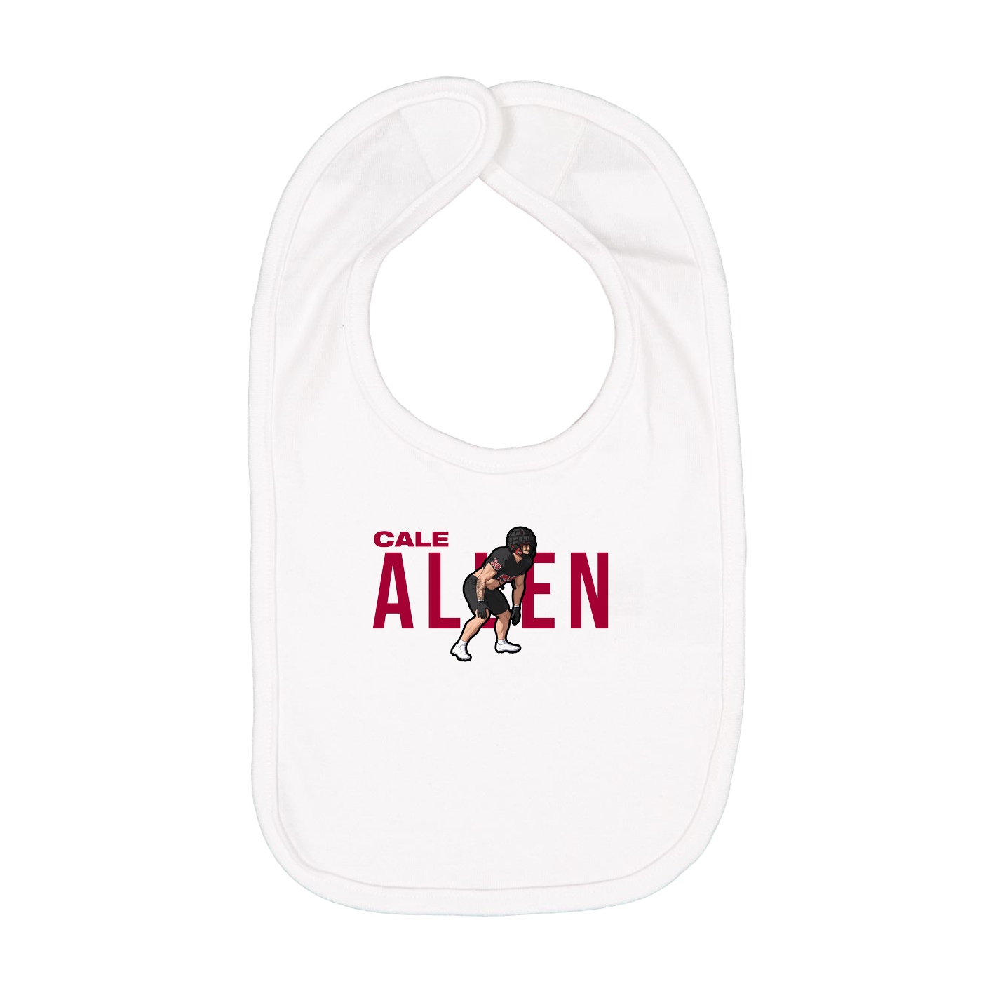 Infant Bib — Player Name in White