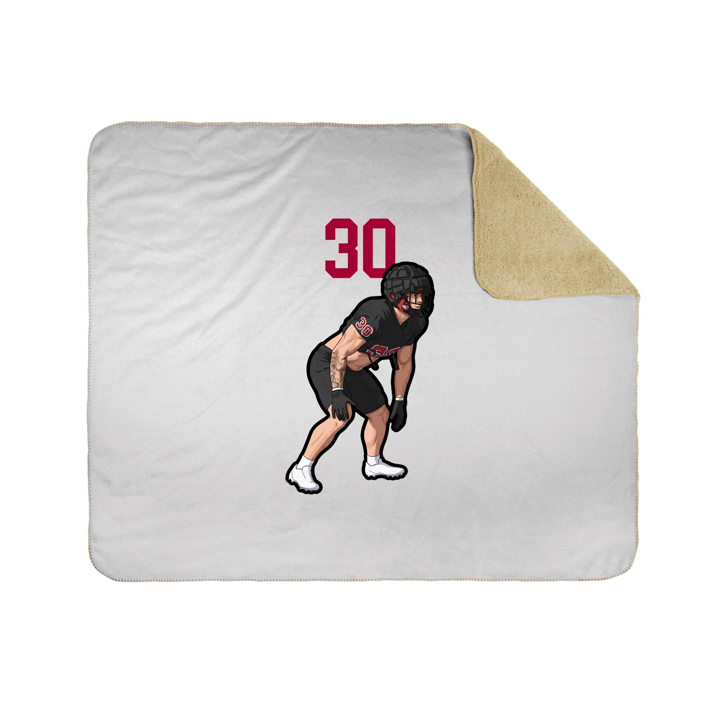 Throw Blanket — Number Top in White