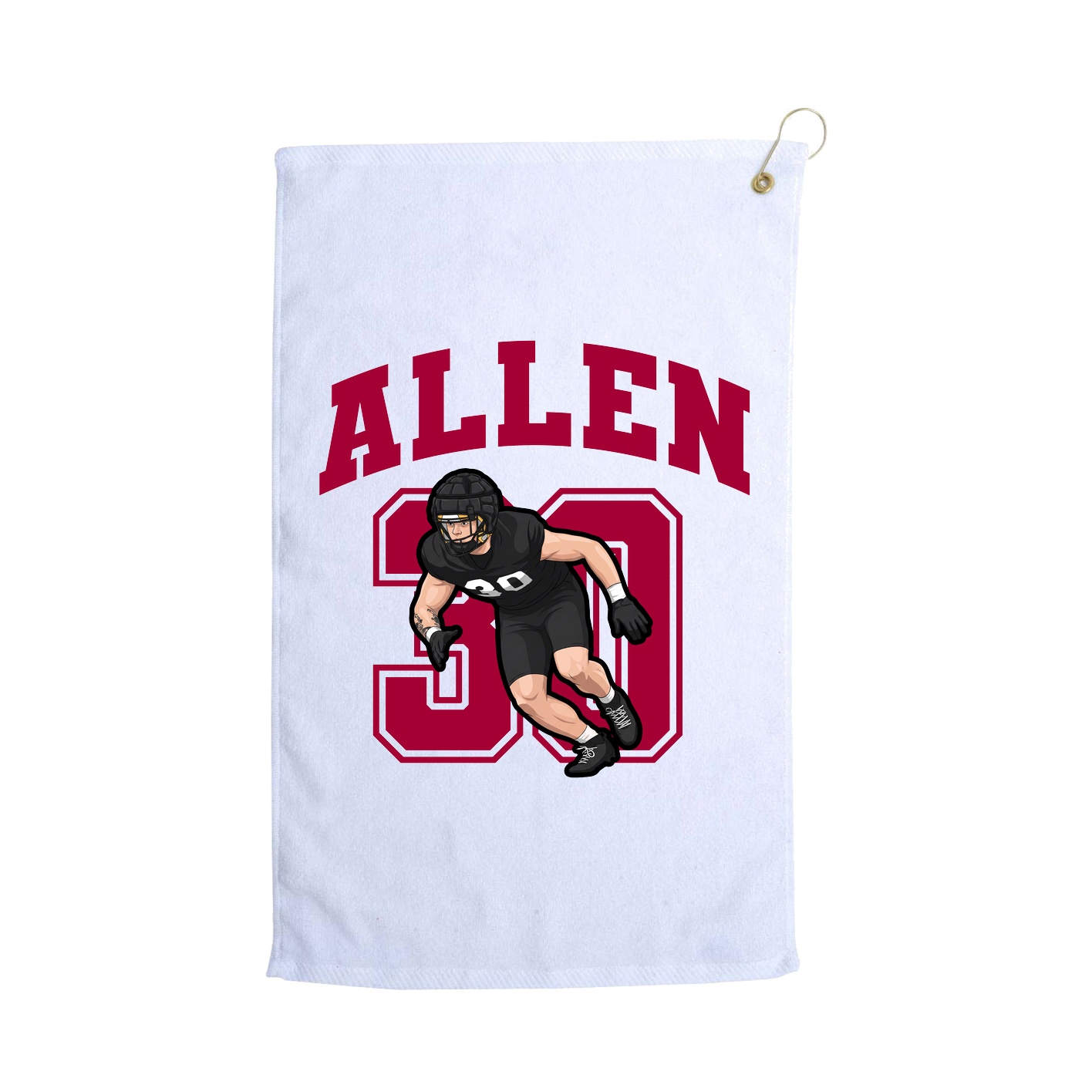 Golf Towel — Number in White