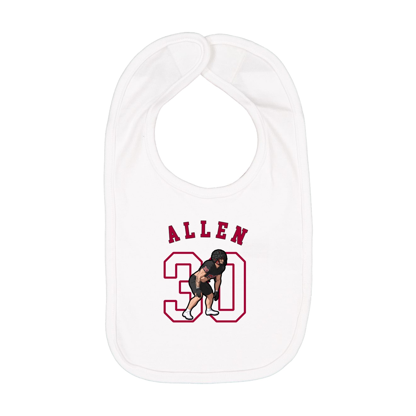 Infant Bib — Shirsey Arch in White