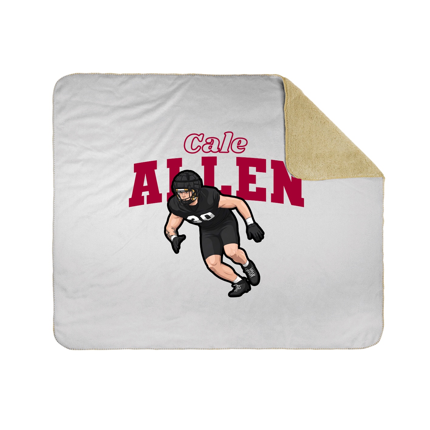 Throw Blanket — Name Arch in White