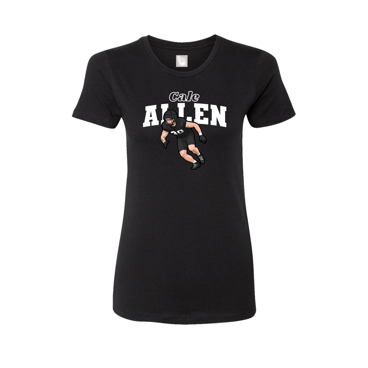 Fitted Women's Tee — Name Arch in Black