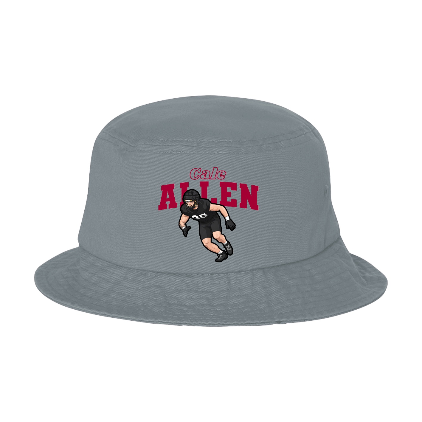 Bucket Cap — Name Arch in Grey
