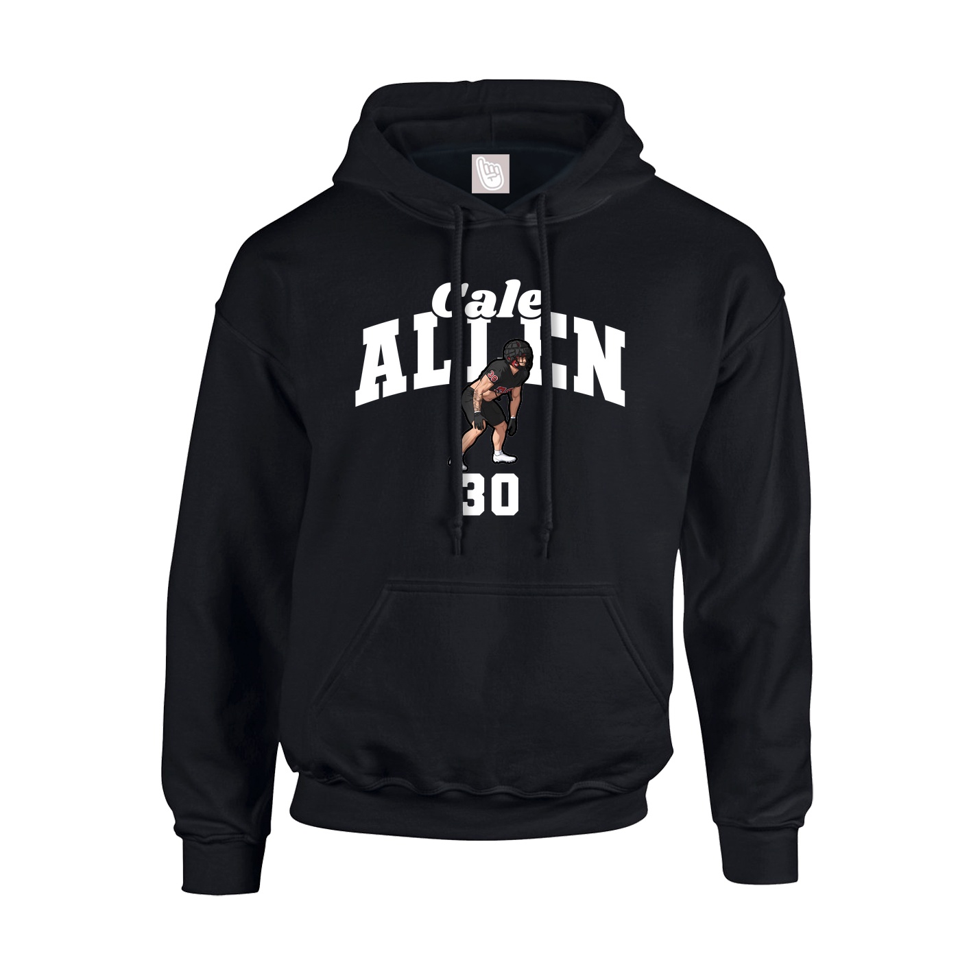Youth Hoodie — Signature Arch in Black