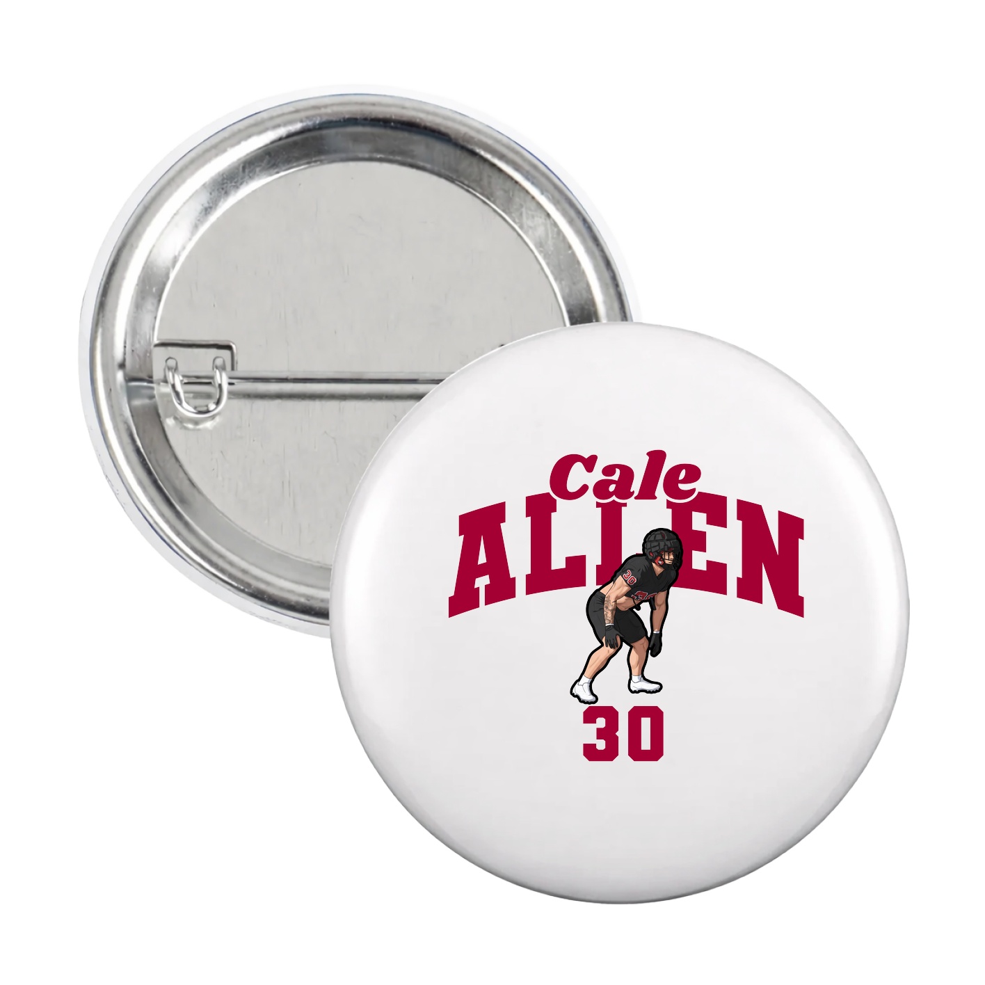 Game Day Button — Signature Arch in White