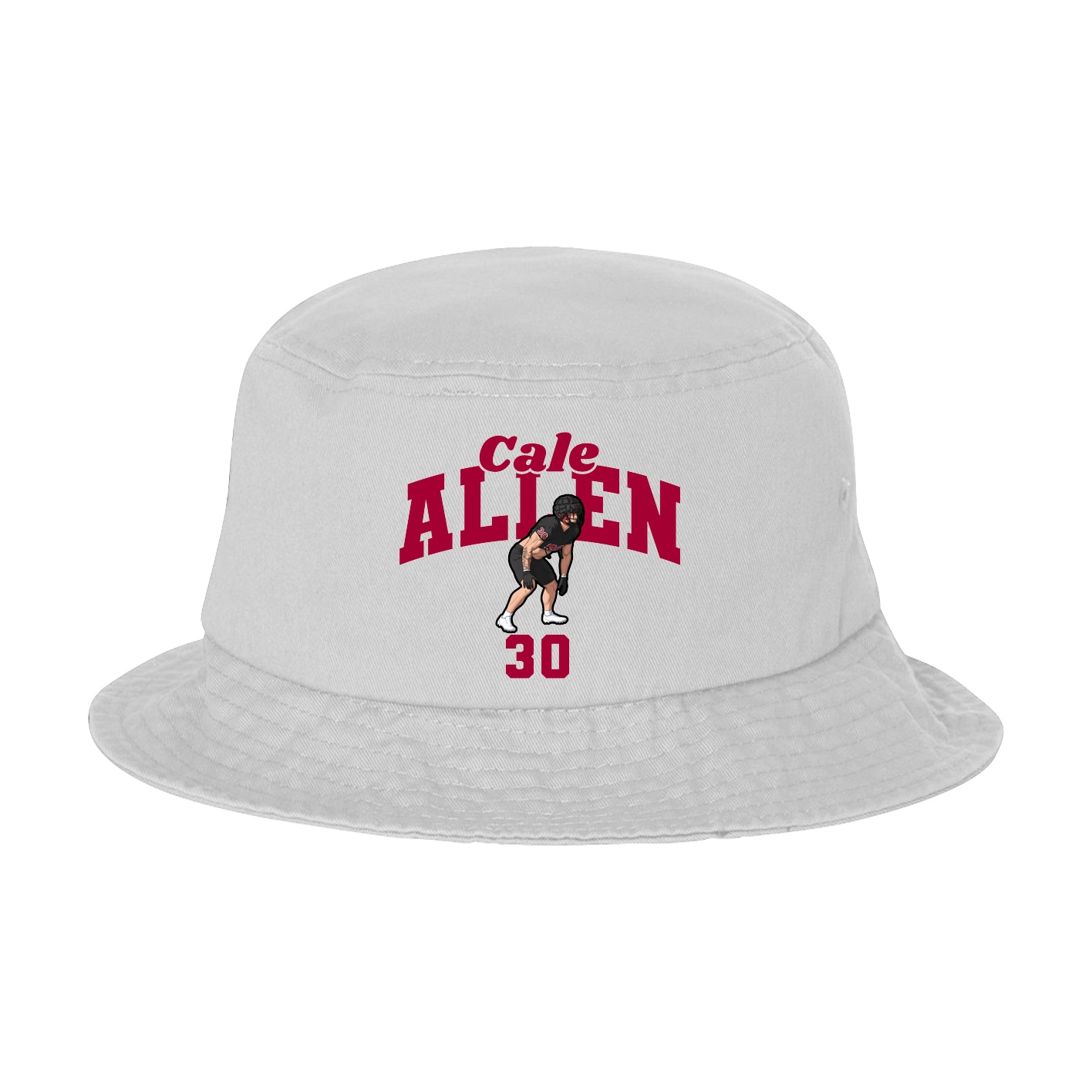 Bucket Cap — Signature Arch in White