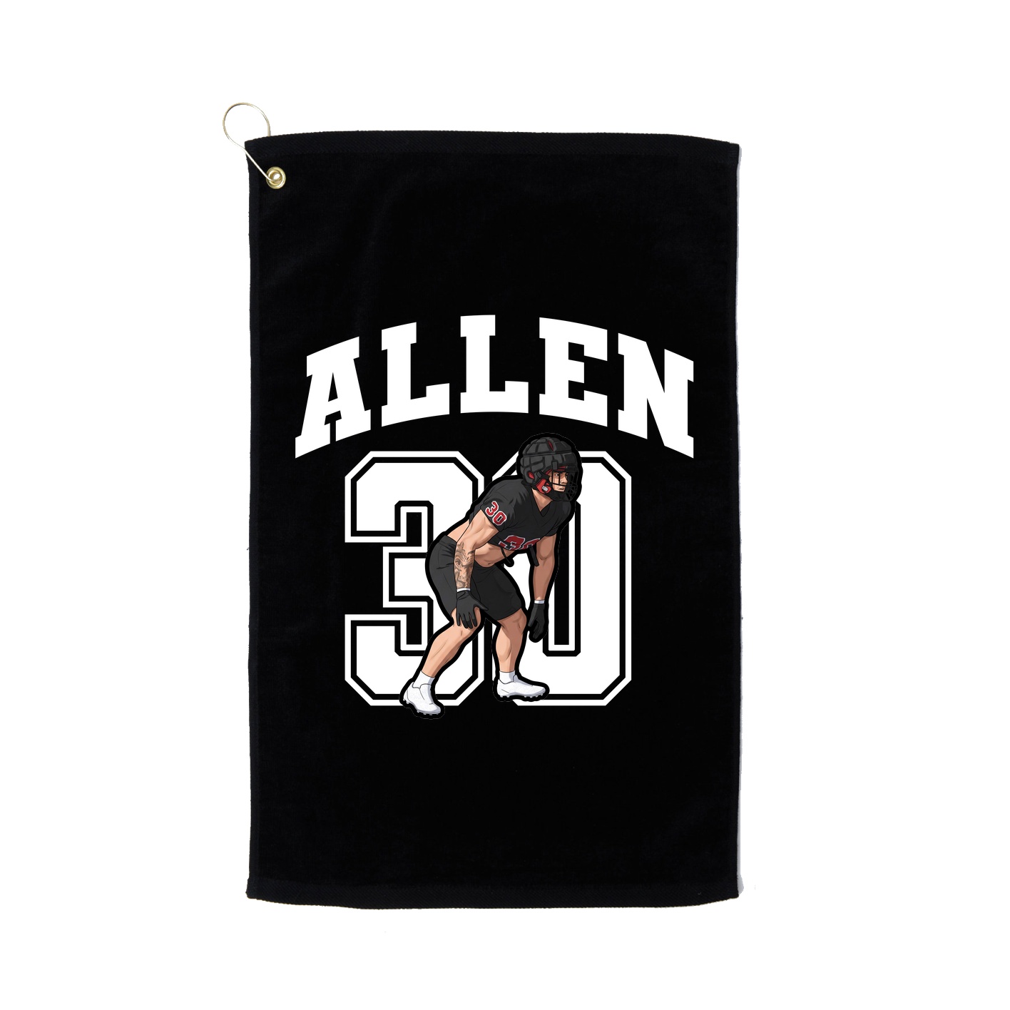 Golf Towel — Number in Black