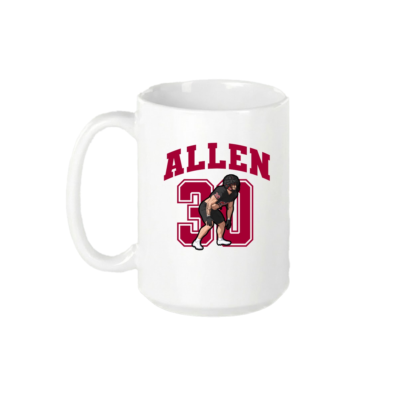 15oz Coffee Mug — Number in White