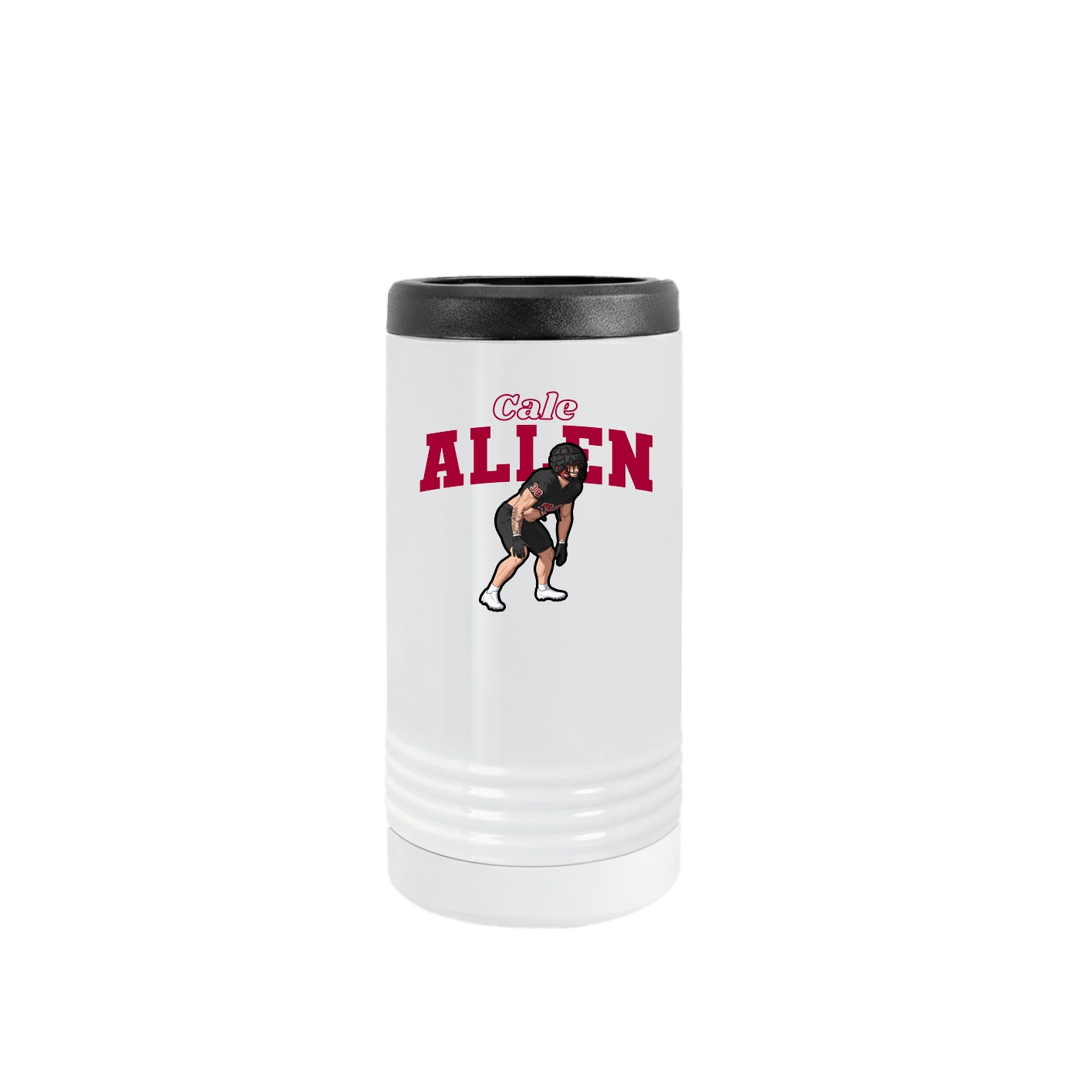 Slim Beverage Holder — Name Arch in White