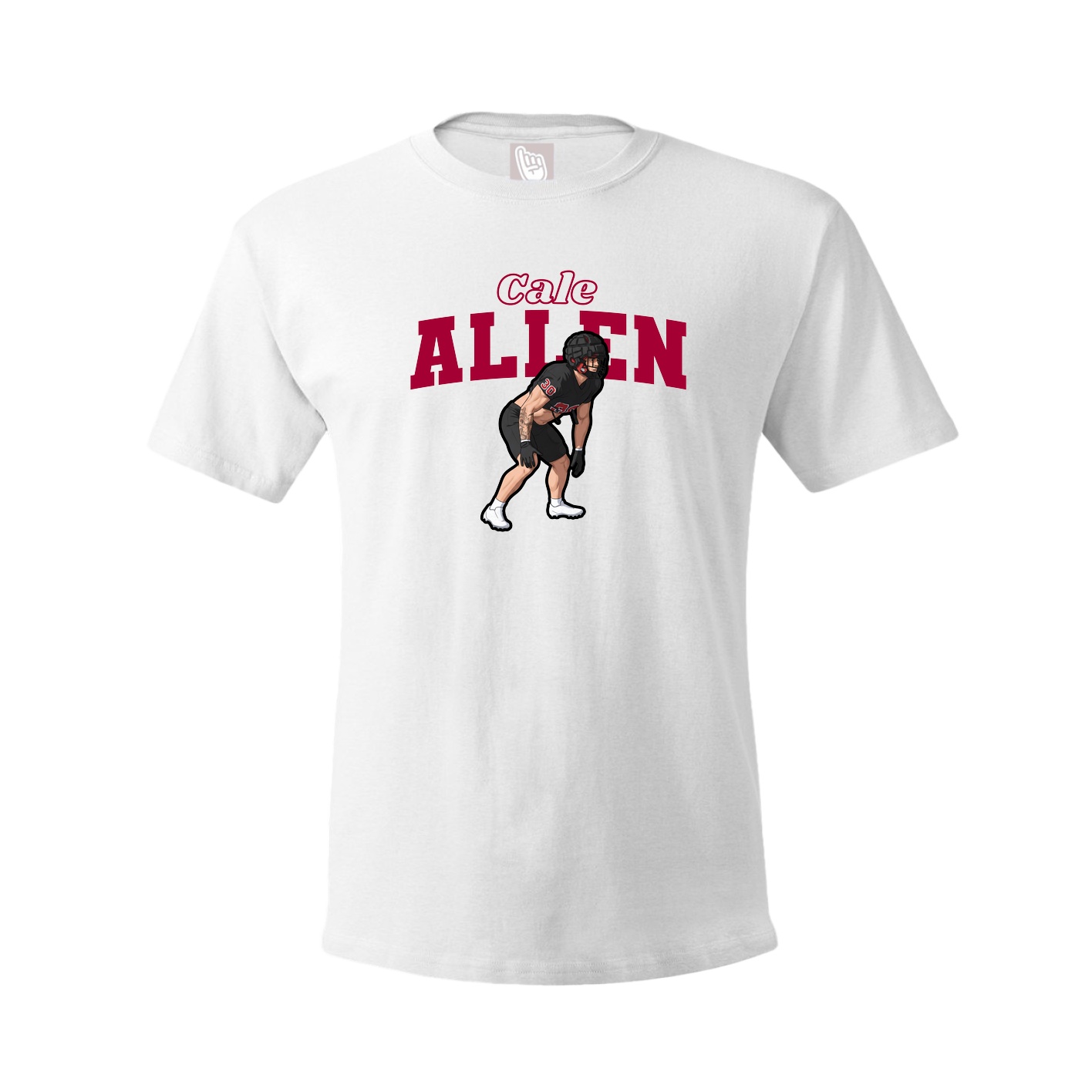 Youth Tee — Name Arch in White
