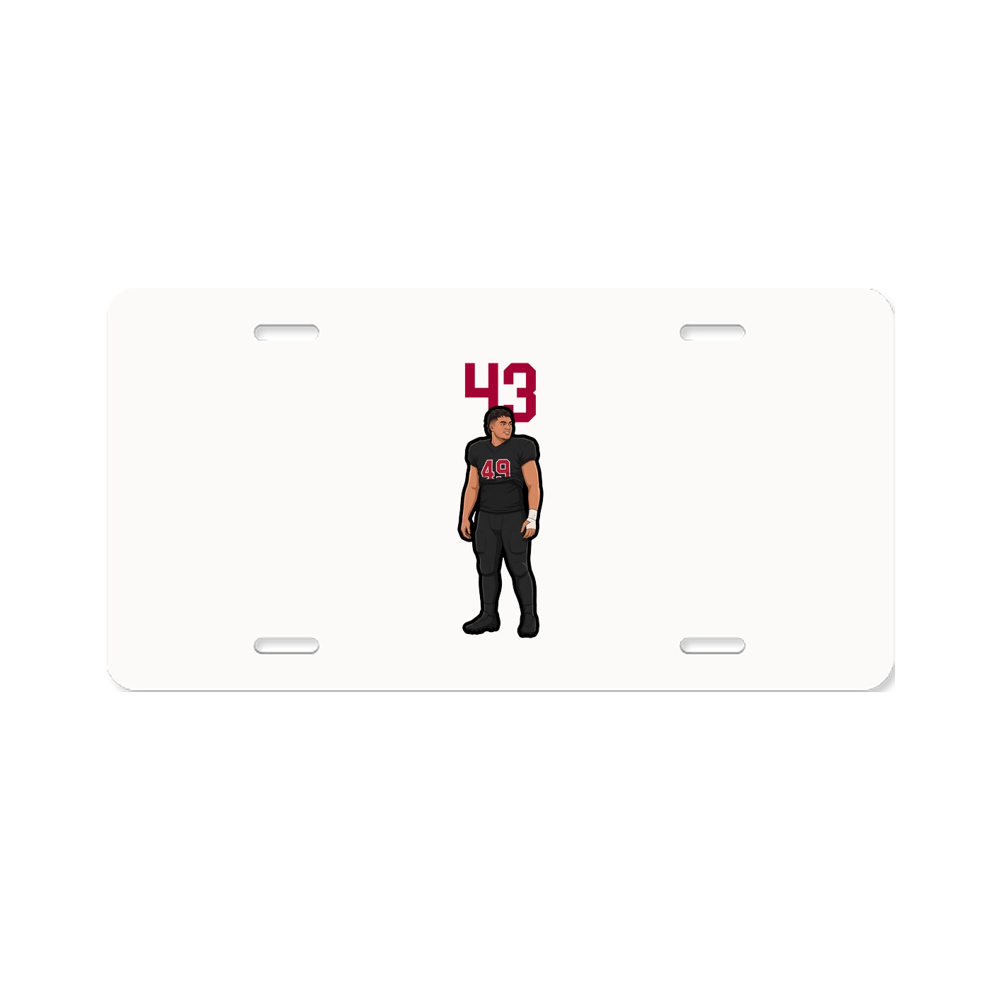 License Plate — Number Top in Classic