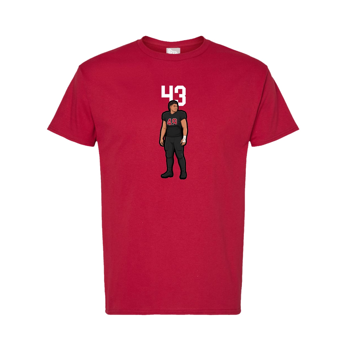 Tee — Number Top in Crimson