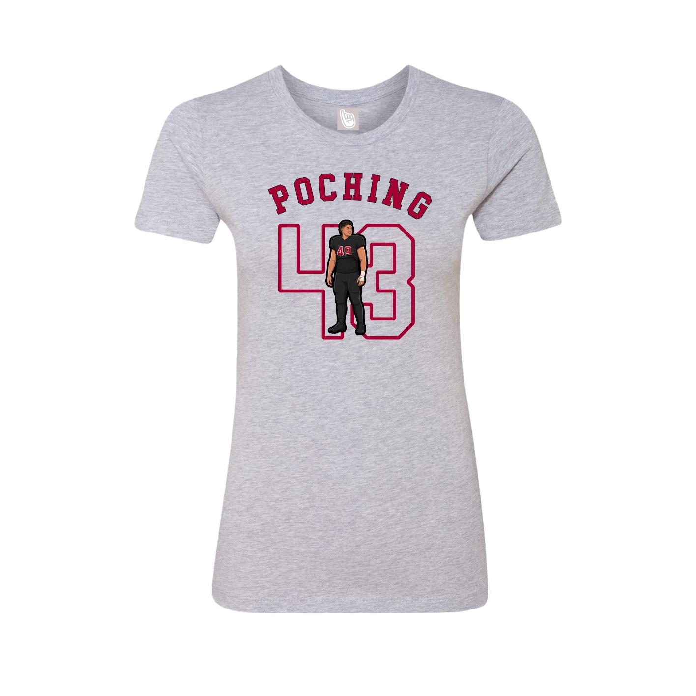 Fitted Women's Tee — Shirsey Arch in Grey