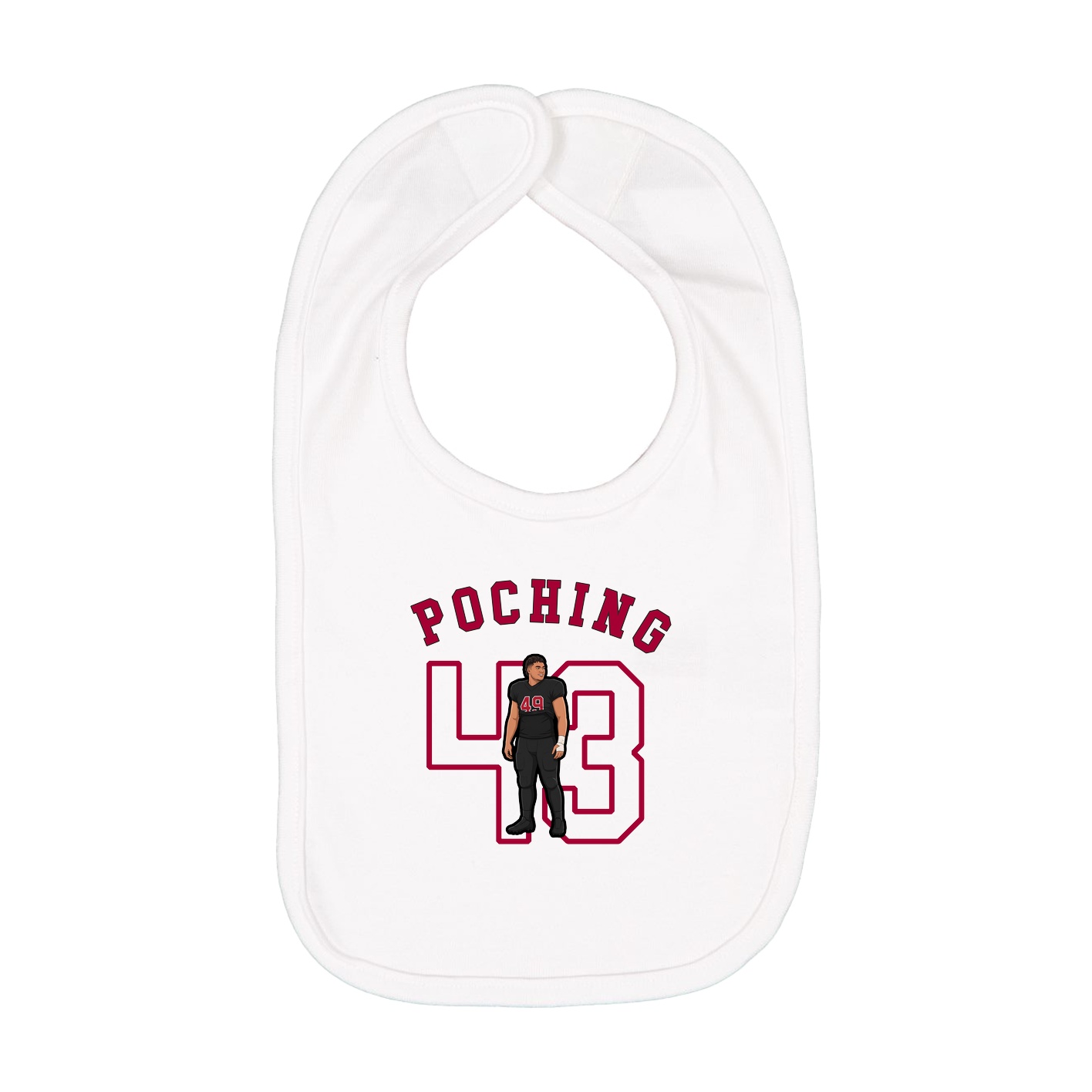 Infant Bib — Shirsey Arch in White