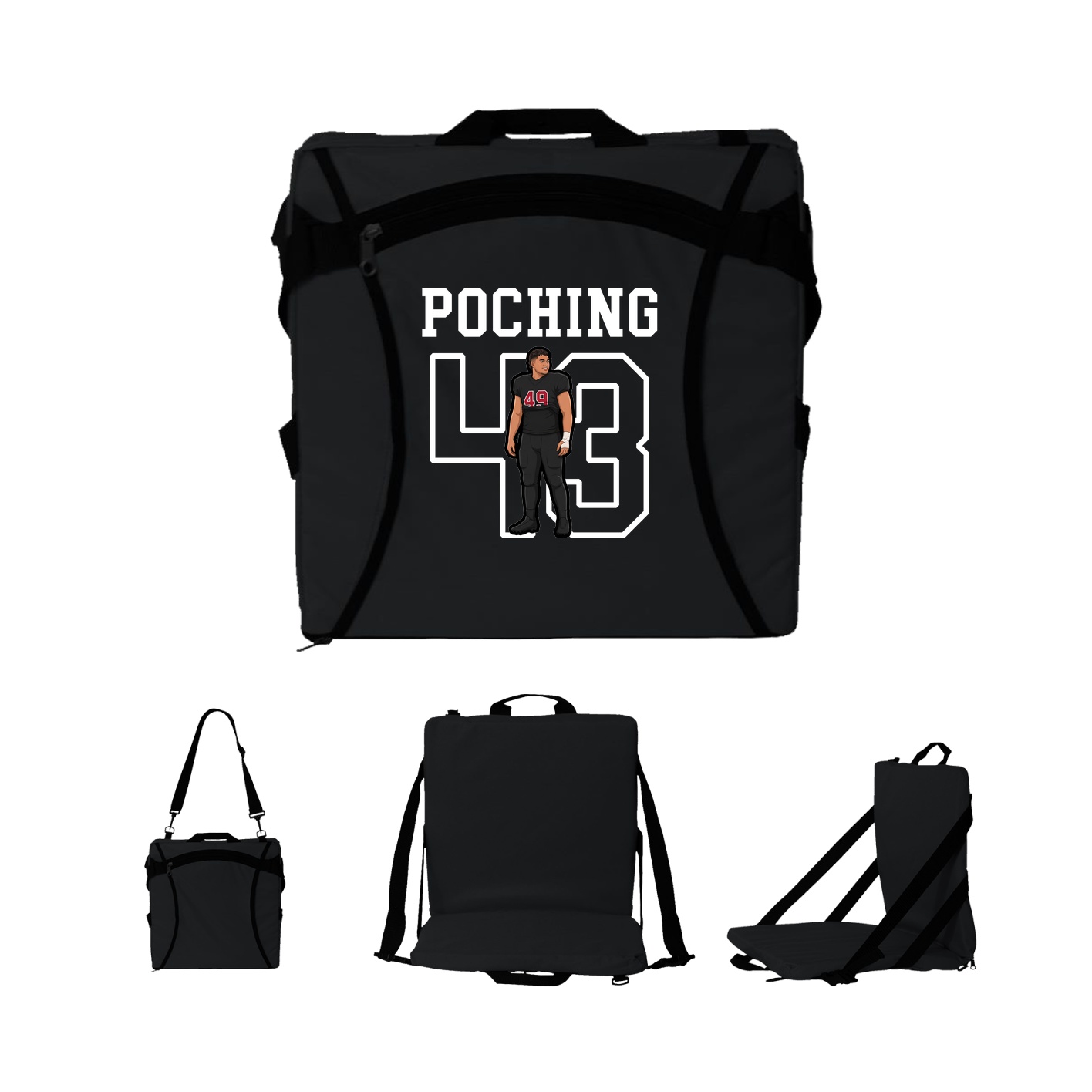 Folding Stadium Seat — Shirsey in Black