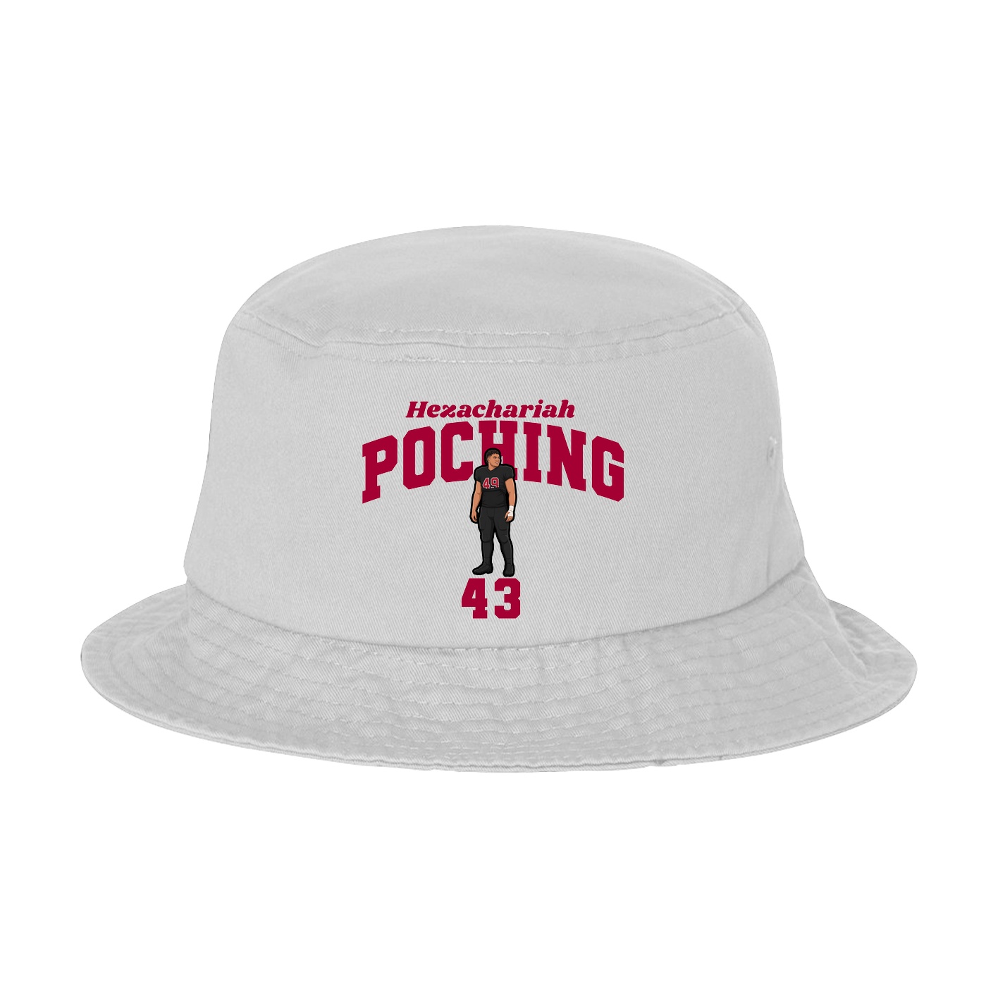 Bucket Cap — Signature Arch in White