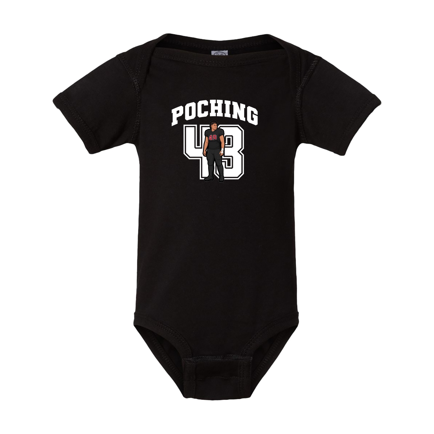 Baby Onesie — Number in Black