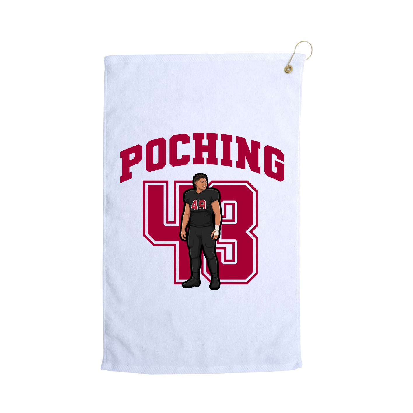 Golf Towel — Number in White