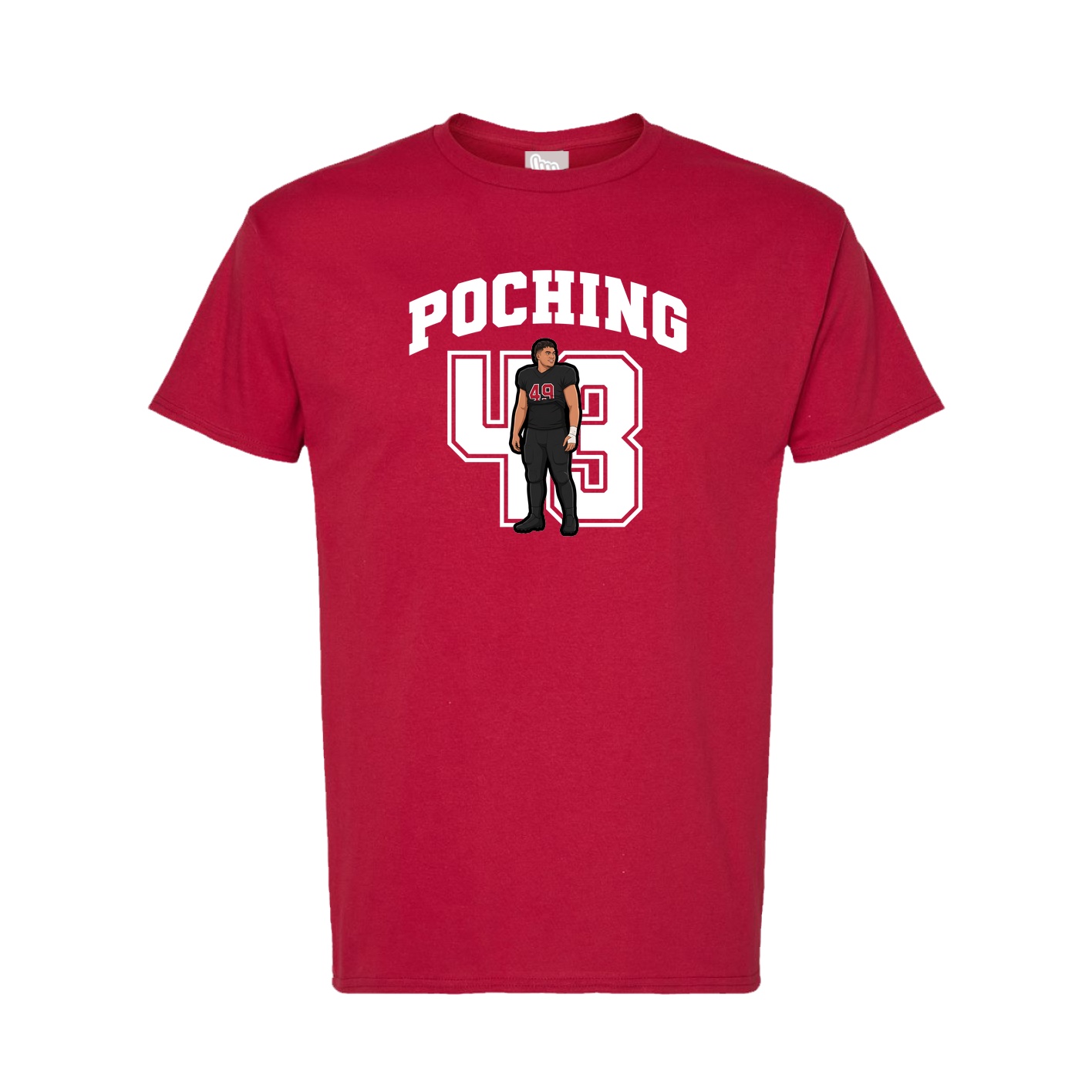 Tee — Number in Crimson