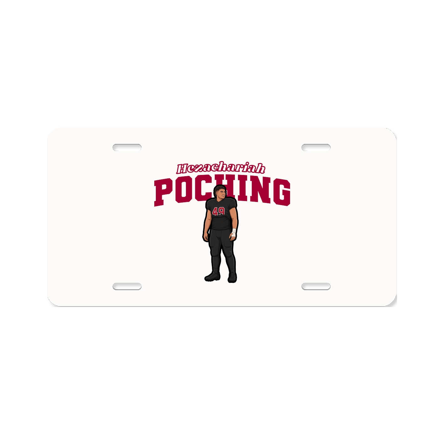 License Plate — Name Arch in Classic