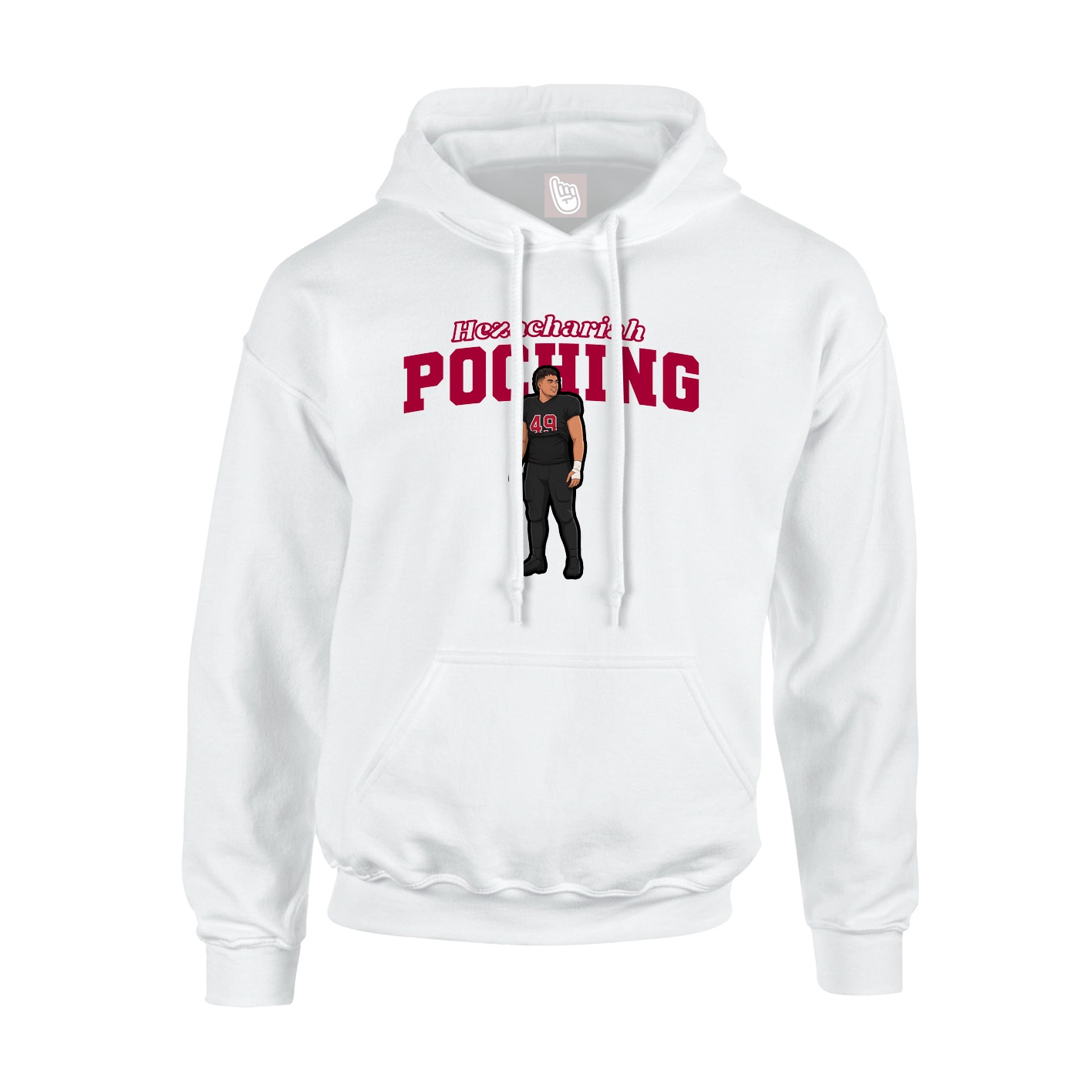 Hoodie — Name Arch in White