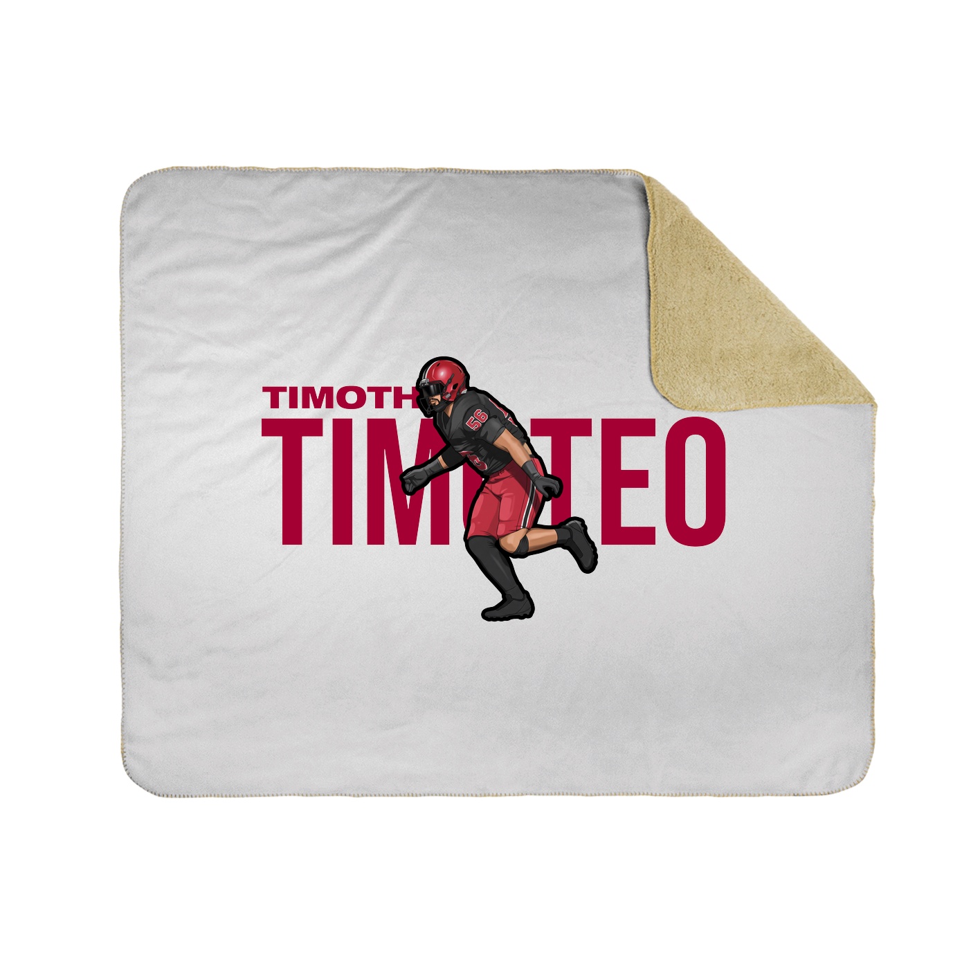 Throw Blanket — Player Name in White