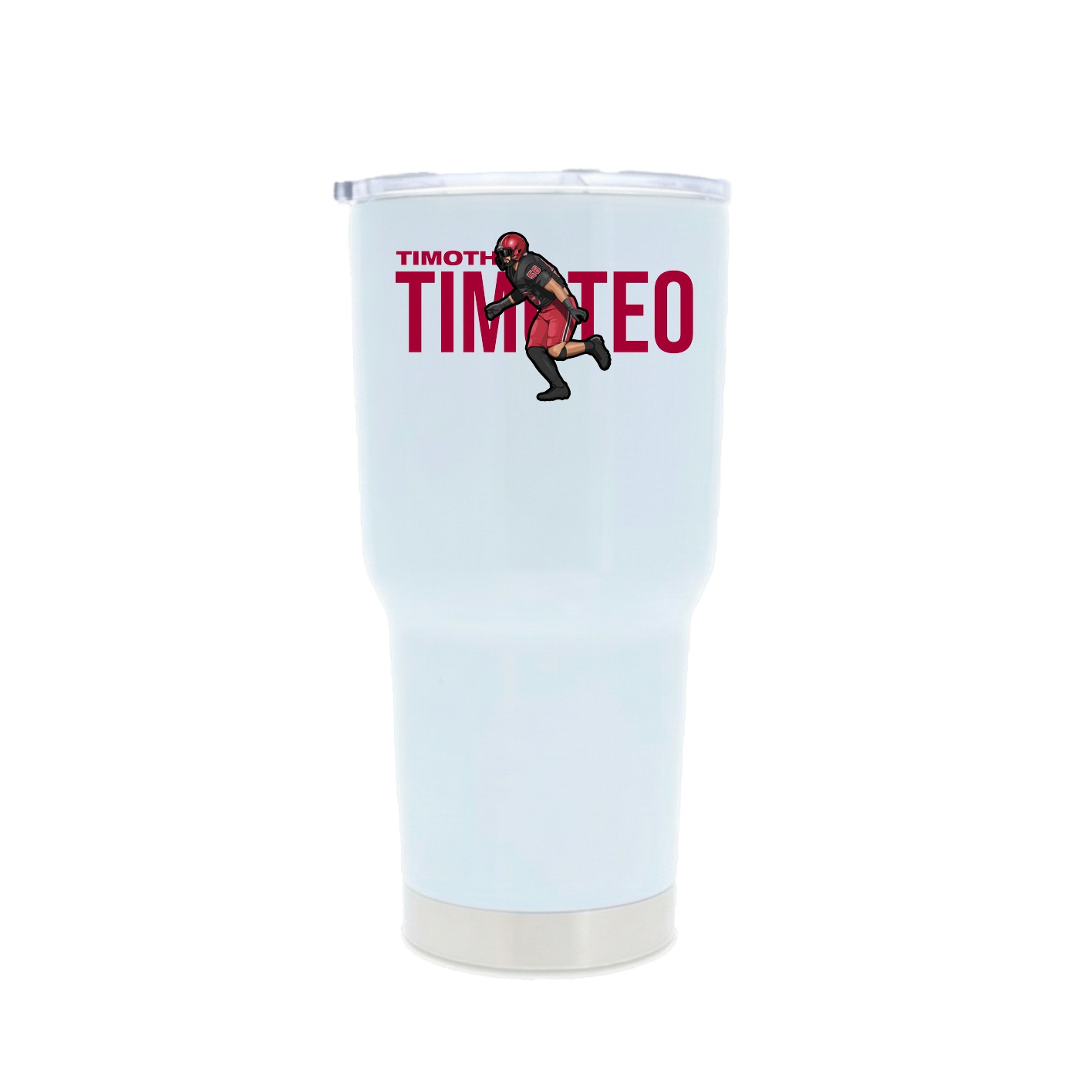 30oz Stainless Steel Tumbler — Player Name in White
