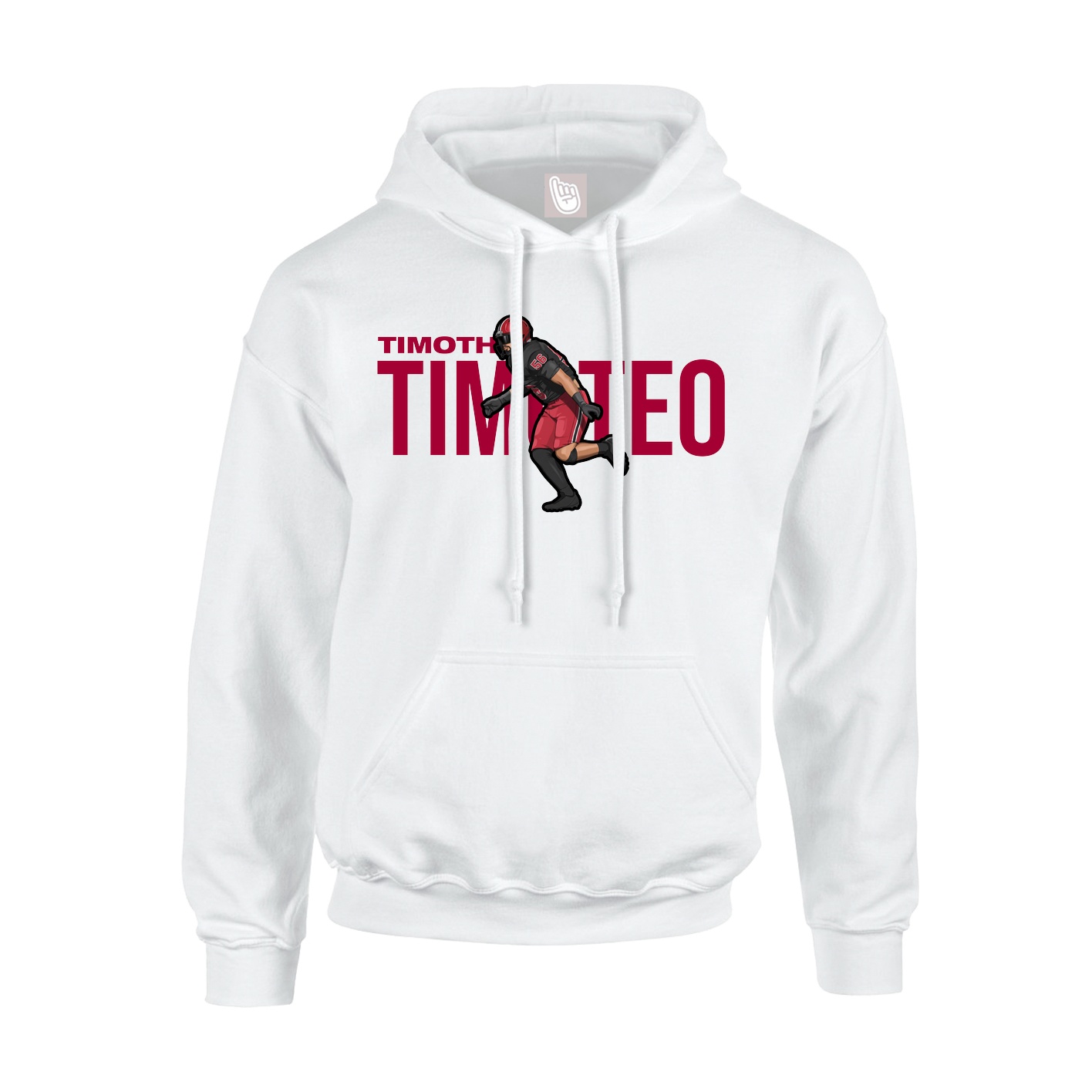Youth Hoodie — Player Name in White
