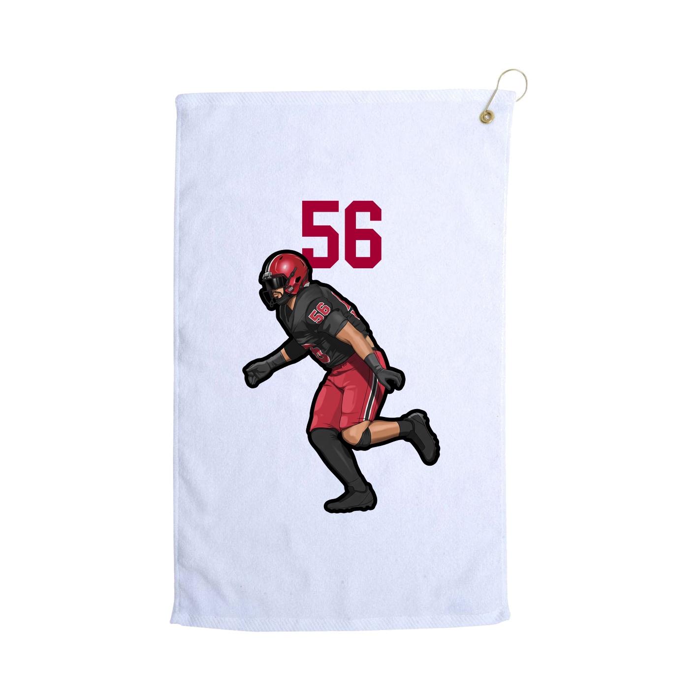 Golf Towel — Number Top in White